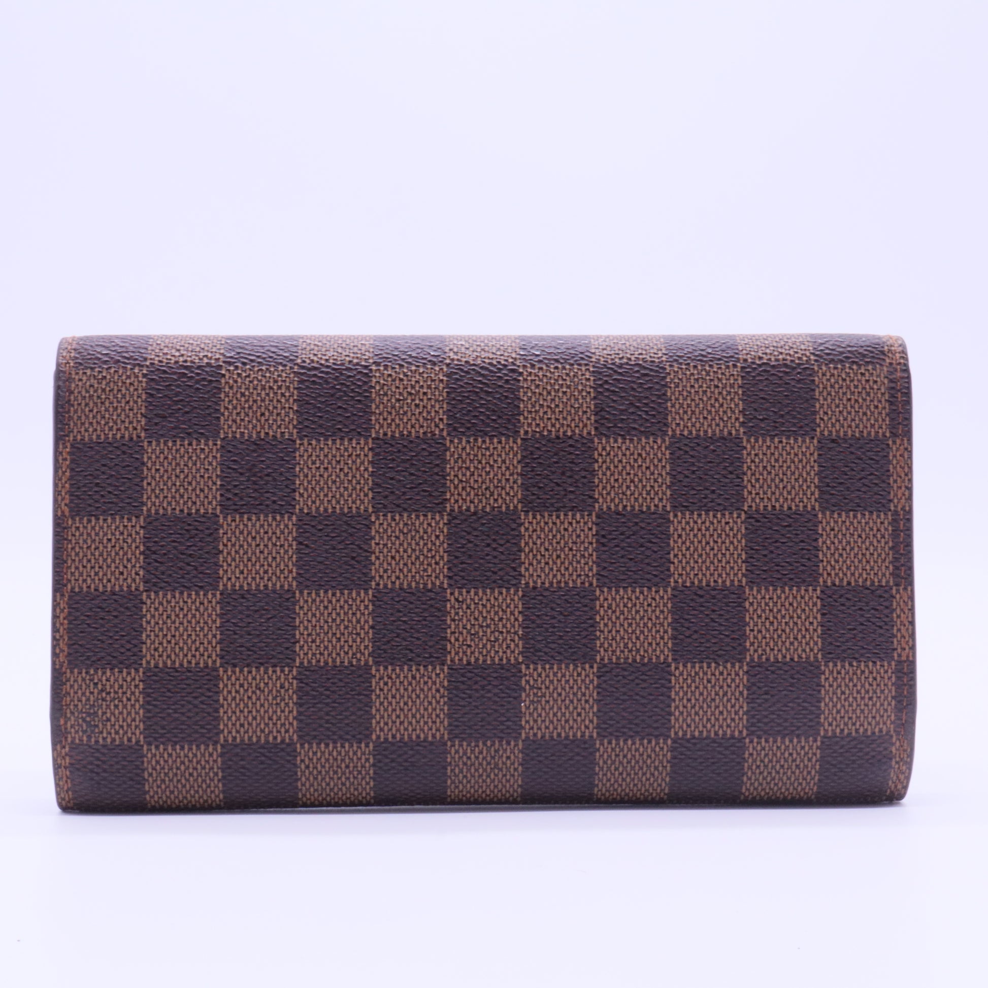 Long Wallet Damier Portefeuille Sarah Brown Canvas