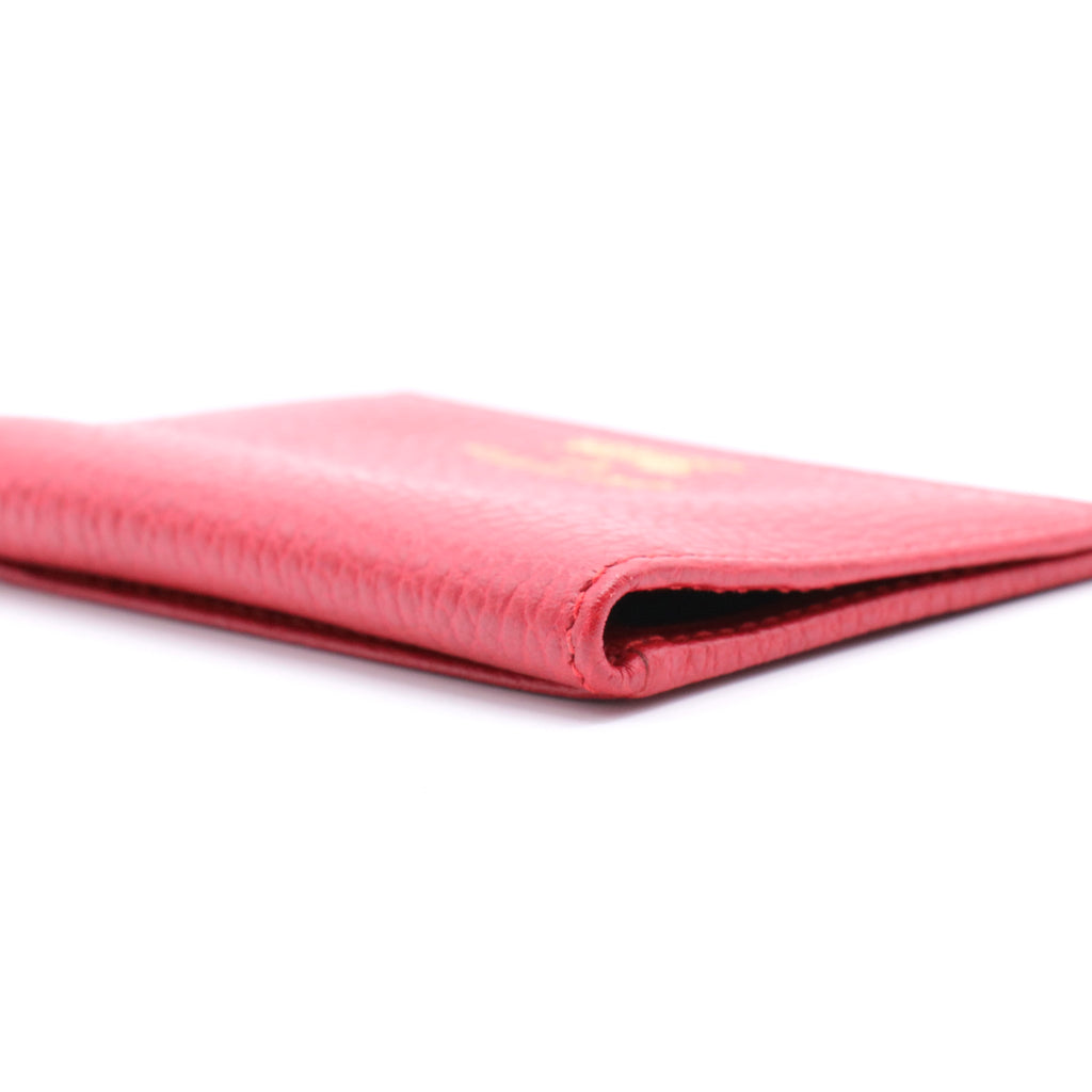 Dollar Calfskin Swing Train Pass Card Case Tabasco