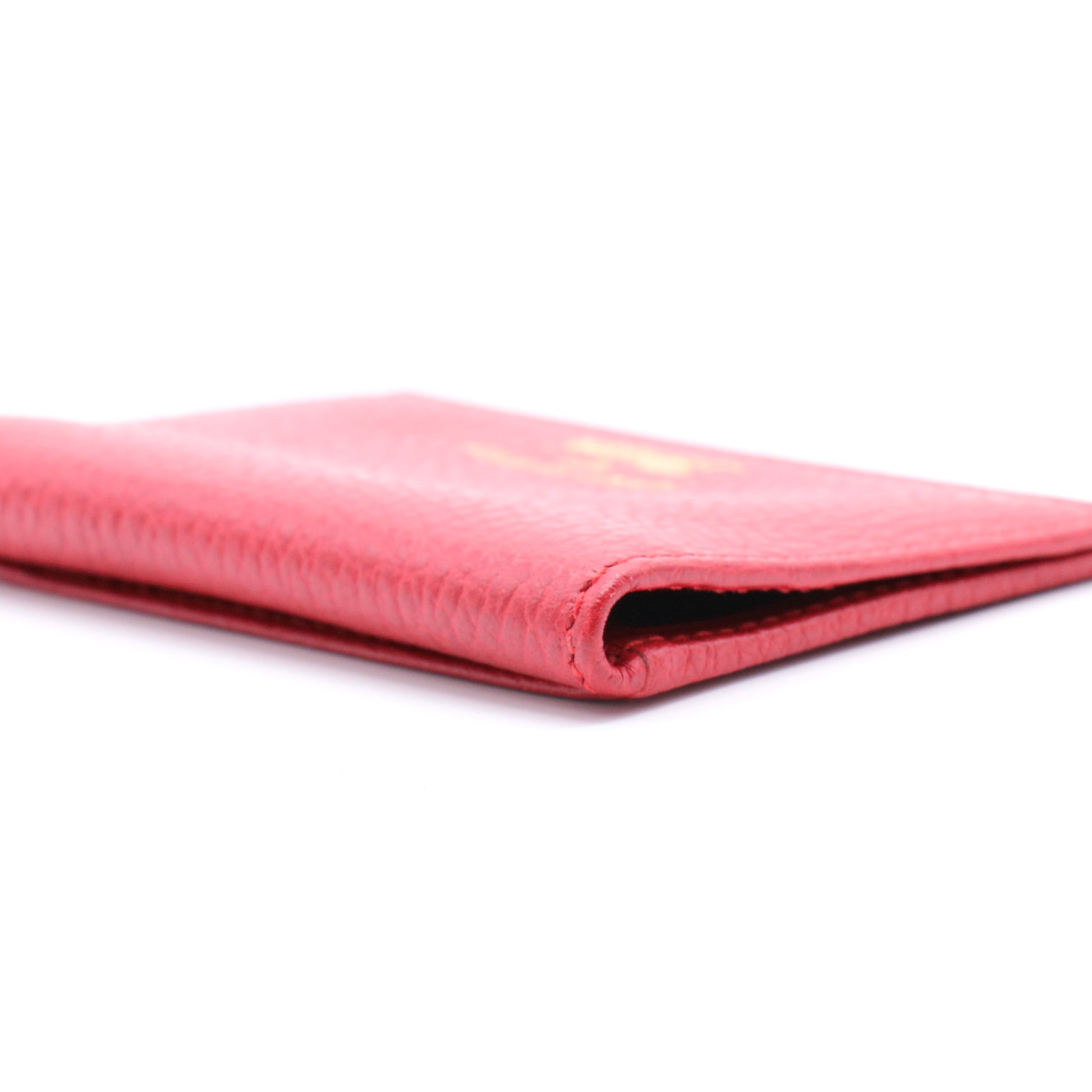 Dollar Calfskin Swing Train Pass Card Case Tabasco