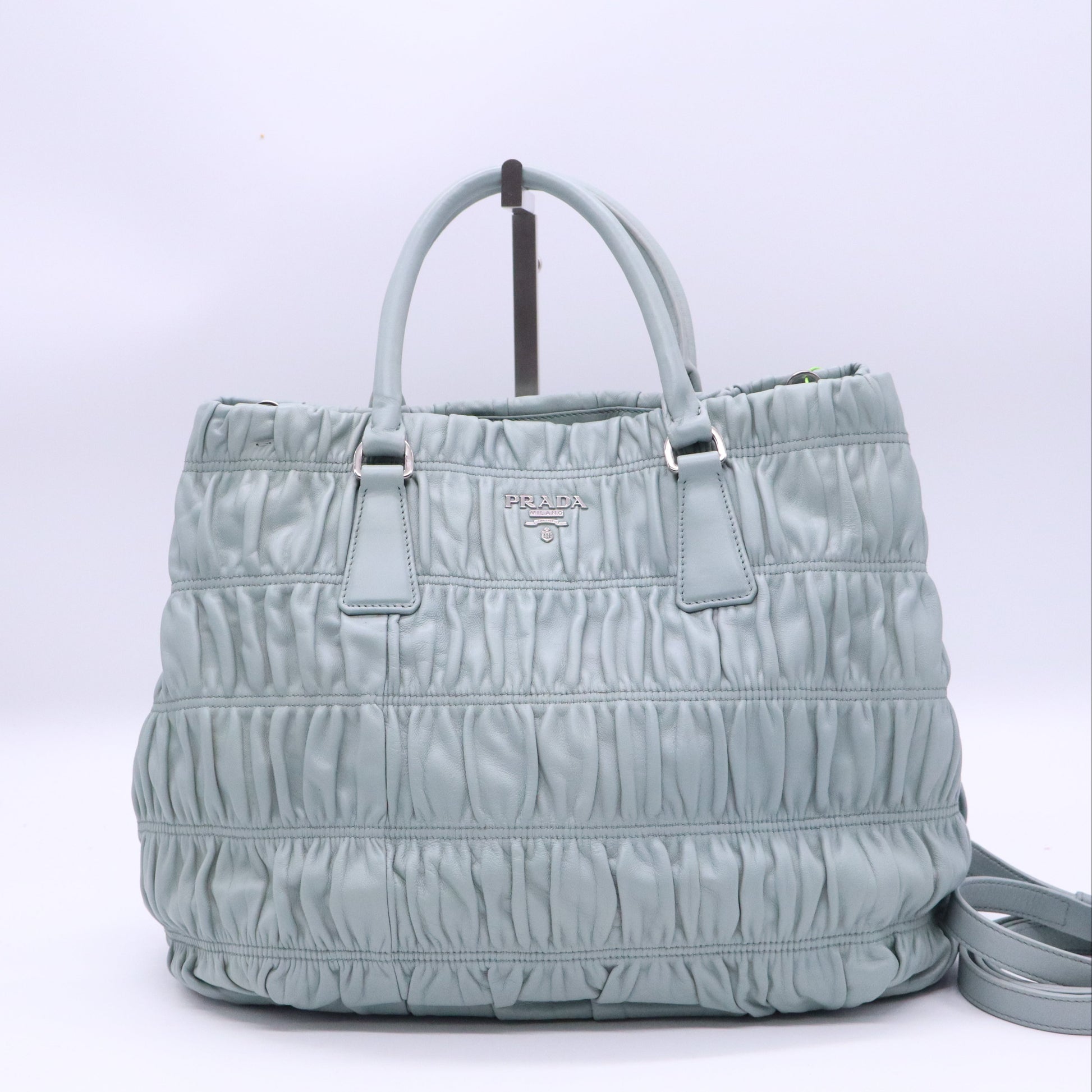 Gaufre Double Zip Convertible Tote Nappa Leather Large Twins B21286