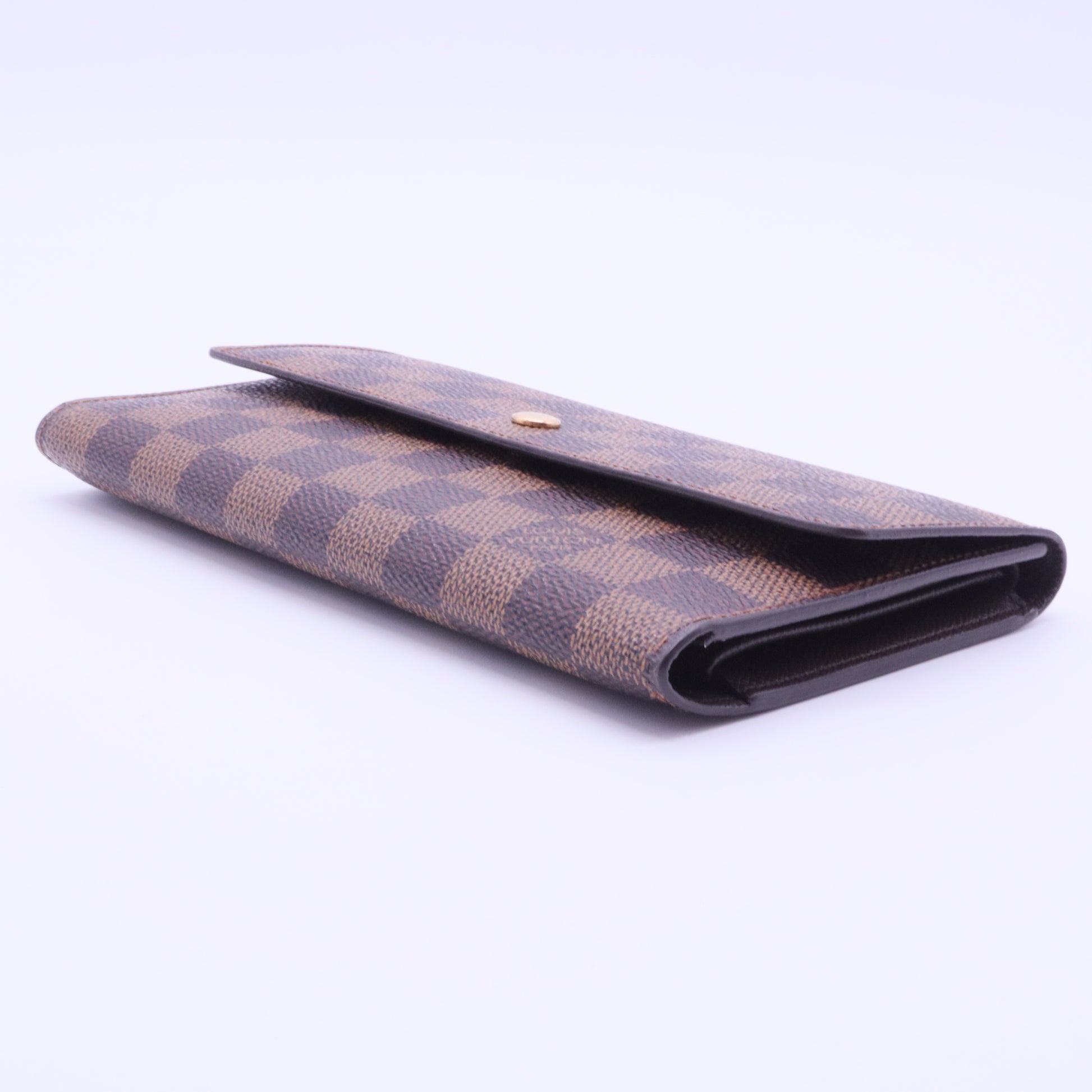 Long Wallet Damier Portefeuille Sarah Brown Canvas