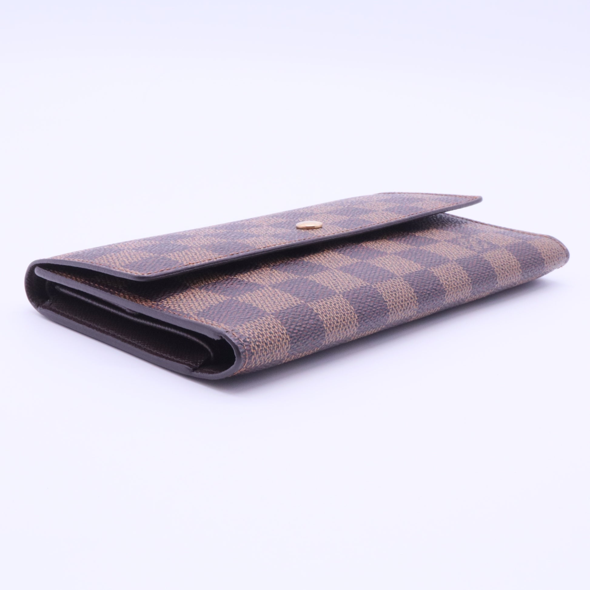 Long Wallet Damier Portefeuille Sarah Brown Canvas