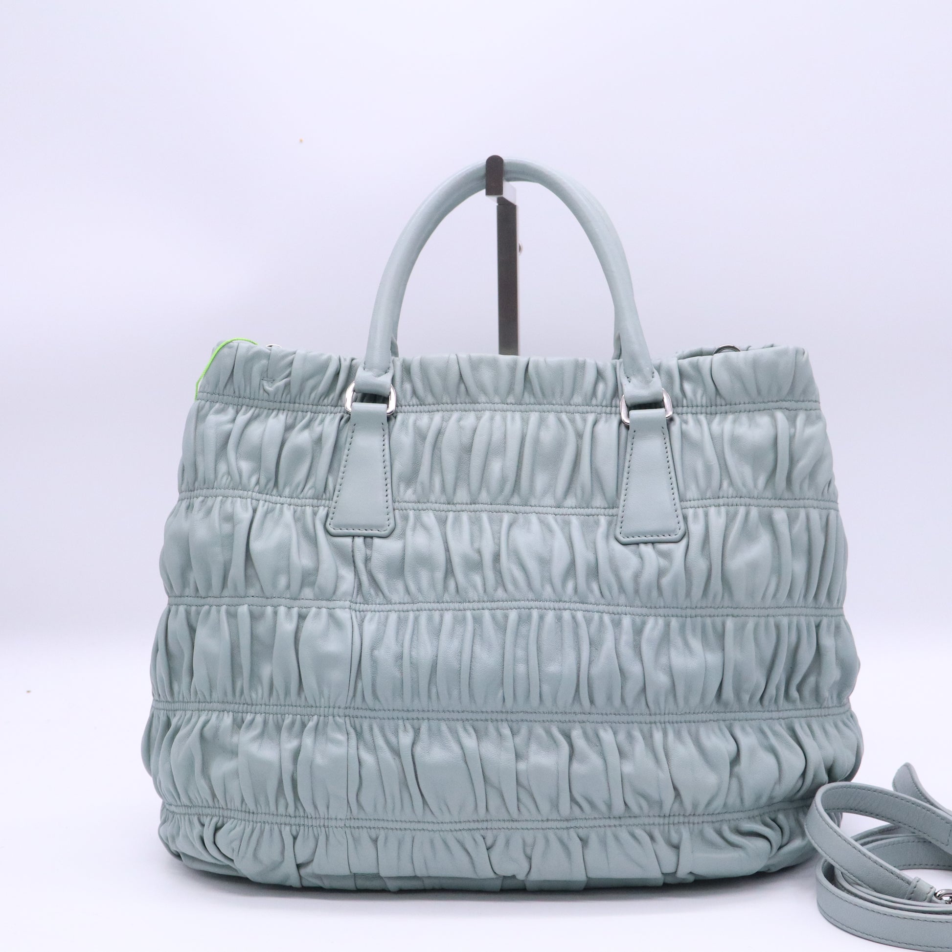 Gaufre Double Zip Convertible Tote Nappa Leather Large Twins B21286