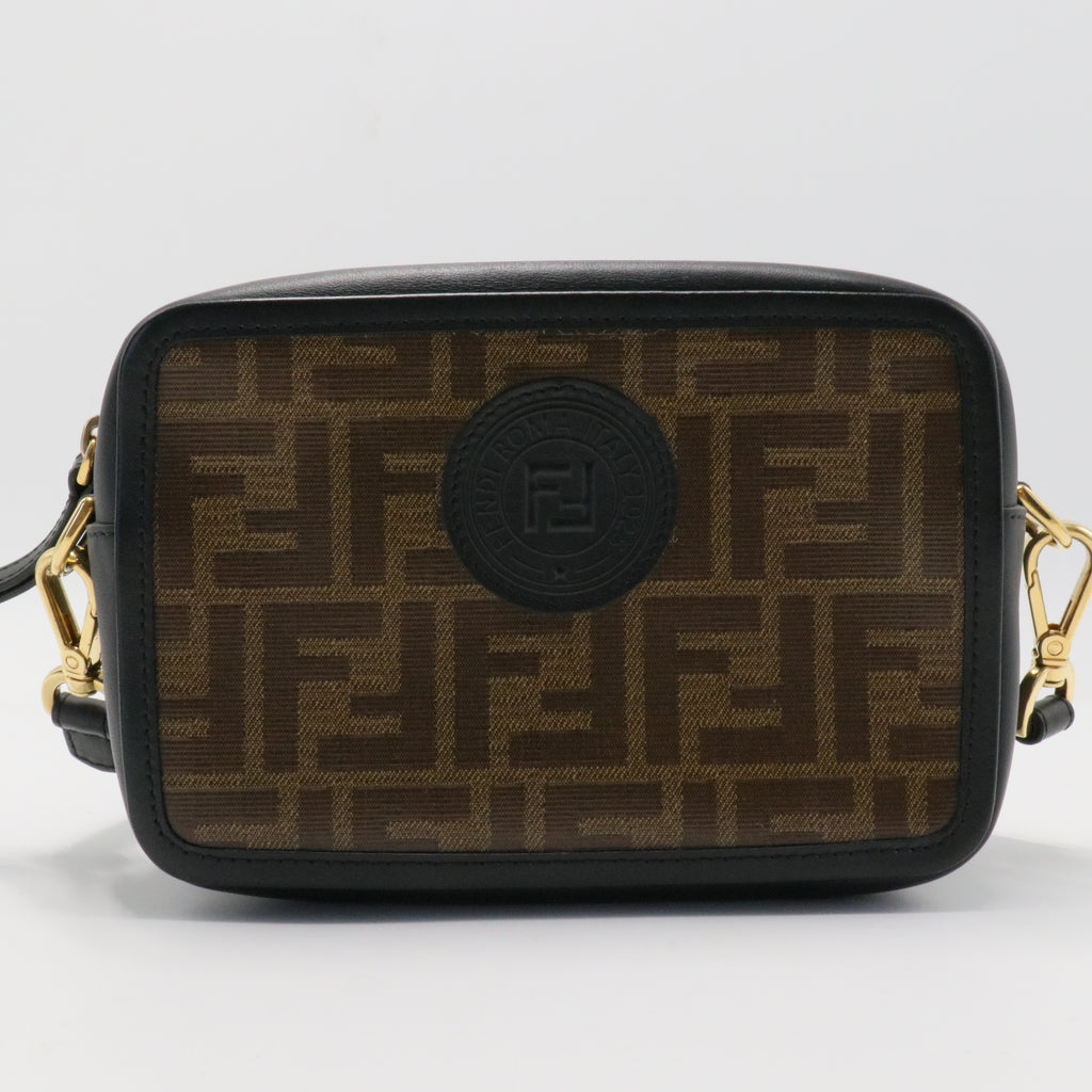FF Logo Stamp Camera Bag Zucca Coated Canvas Mini