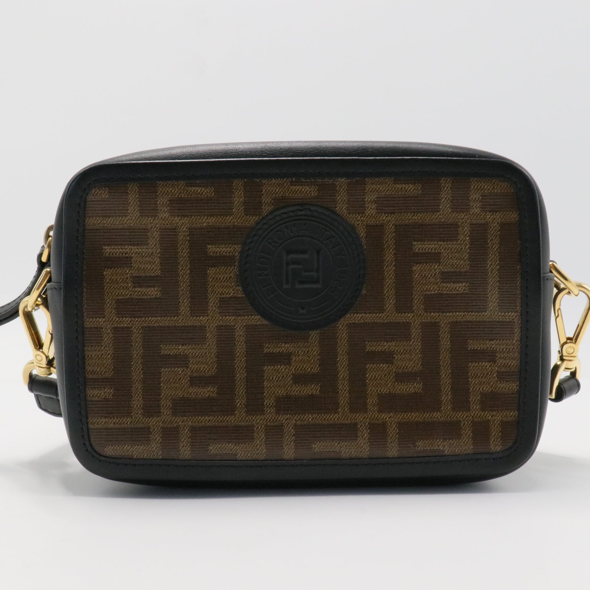 FF Logo Stamp Camera Bag Zucca Coated Canvas Mini