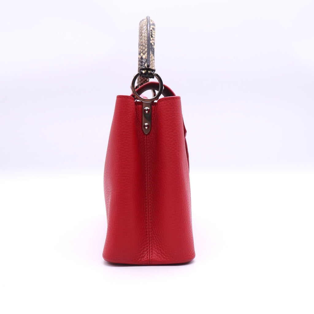 Capucines Bag Leather with Python PM Twins LDJ3330