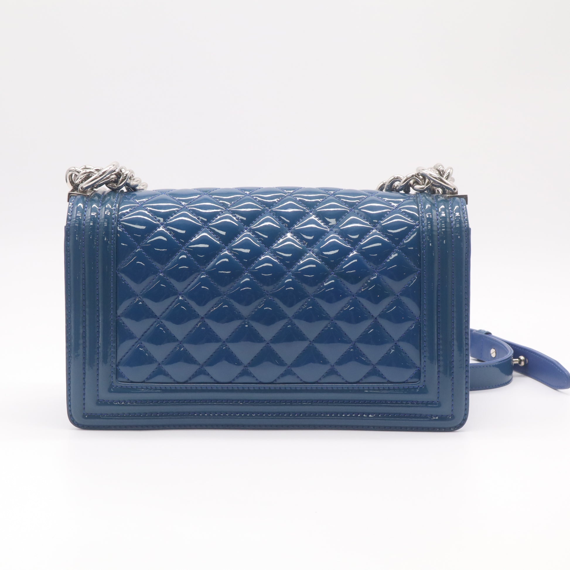 Chanel Boy Flap Quilted Old Medium Royal Blue B22886