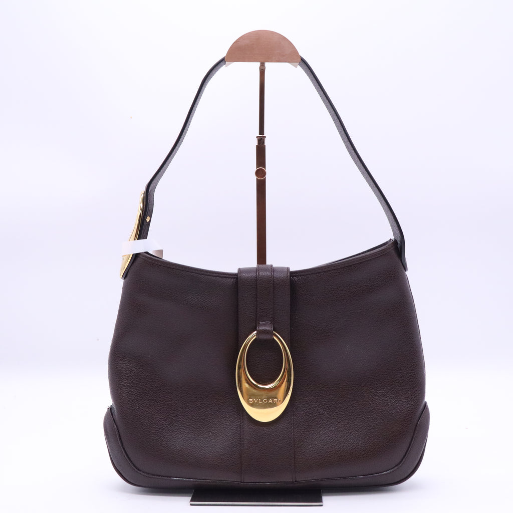 Bvlgari Front Ring One Shoulder Bag Hobo Twins B21509