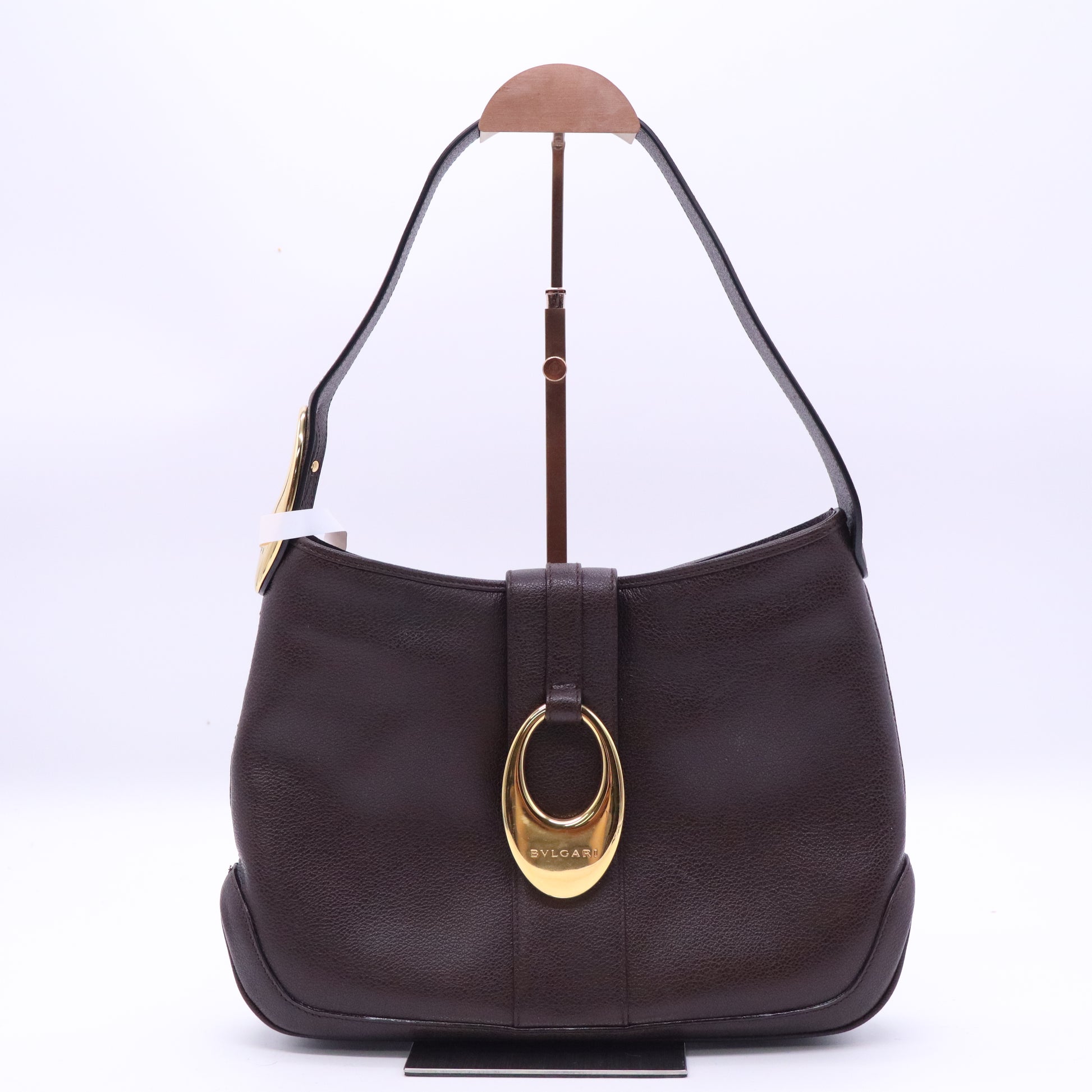 Bvlgari Front Ring One Shoulder Bag Hobo Twins B21509