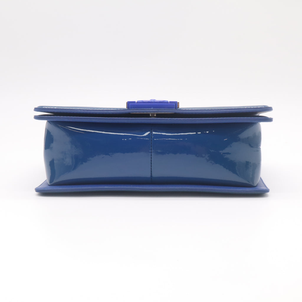 Chanel Boy Flap Quilted Old Medium Royal Blue B22886