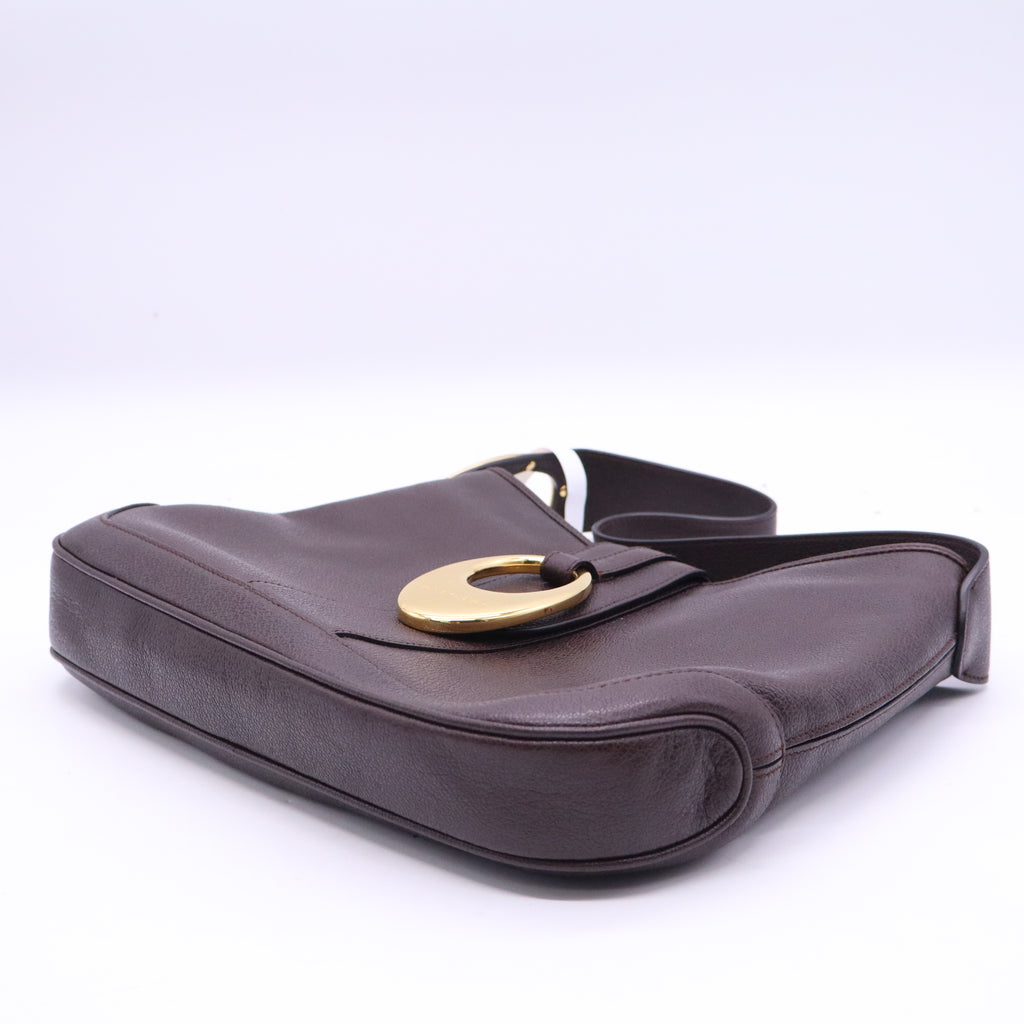 Bvlgari Front Ring One Shoulder Bag Hobo Twins B21509