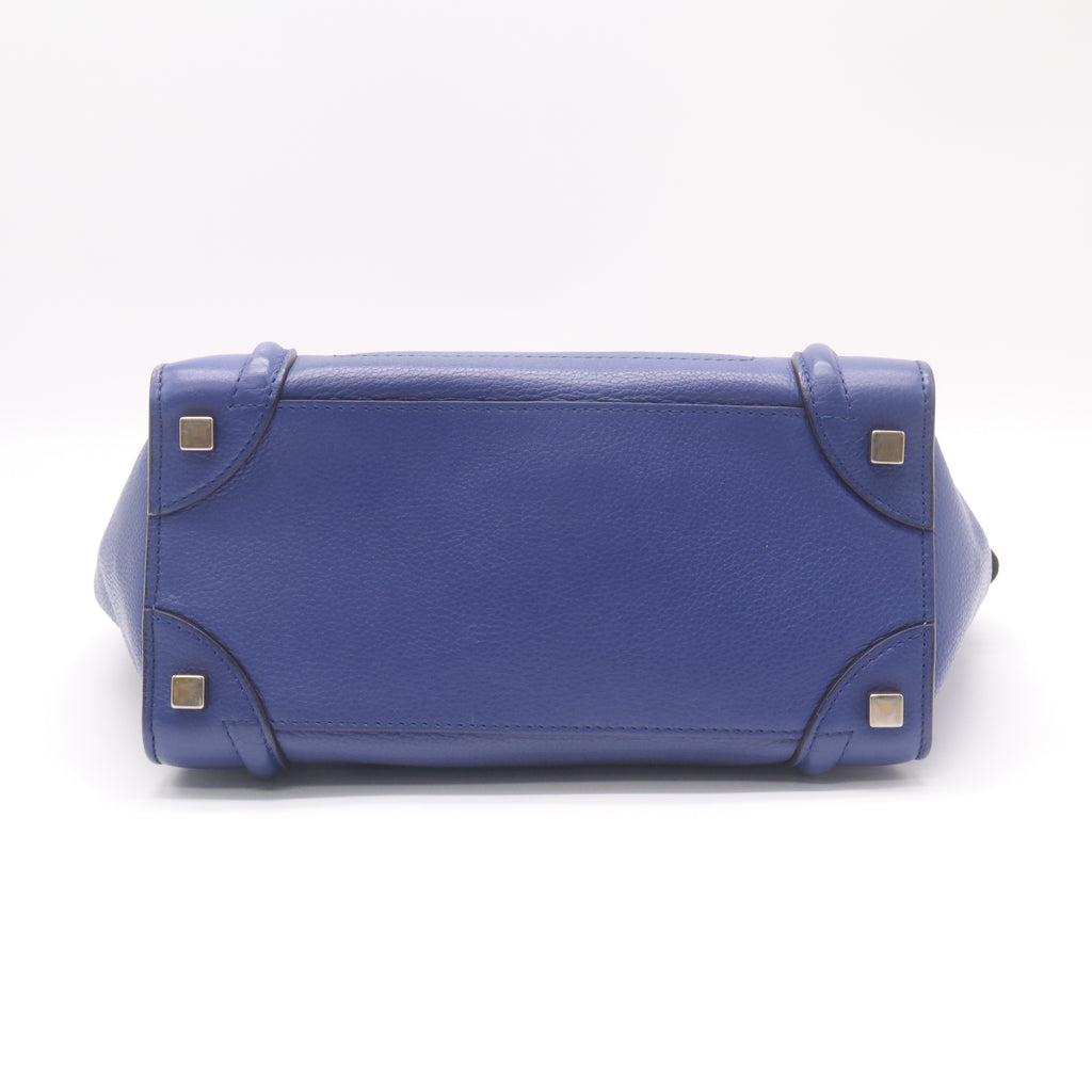 Céline Drummed Calfskin Luggage Micro Shopper Bag B22758