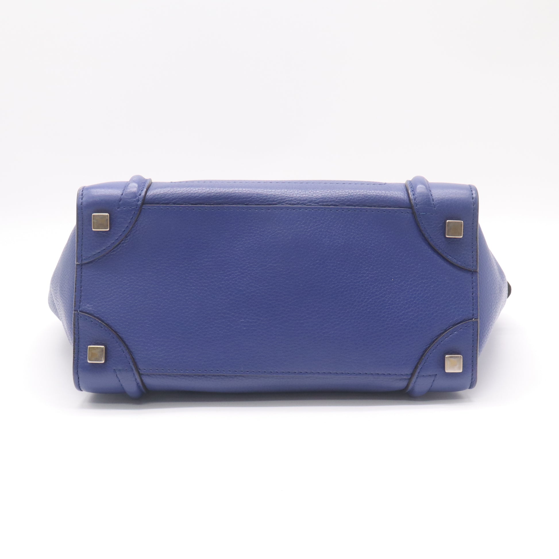 Céline Drummed Calfskin Luggage Micro Shopper Bag B22758