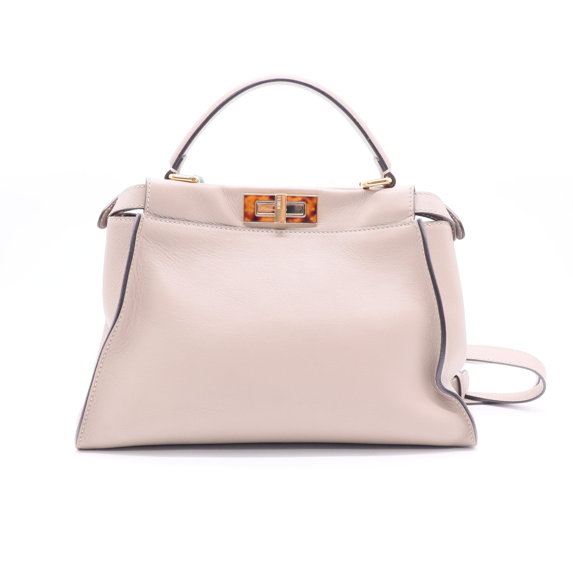 Fendi Peekaboo Bag Rigid Leather Regular  twins LDJ2553