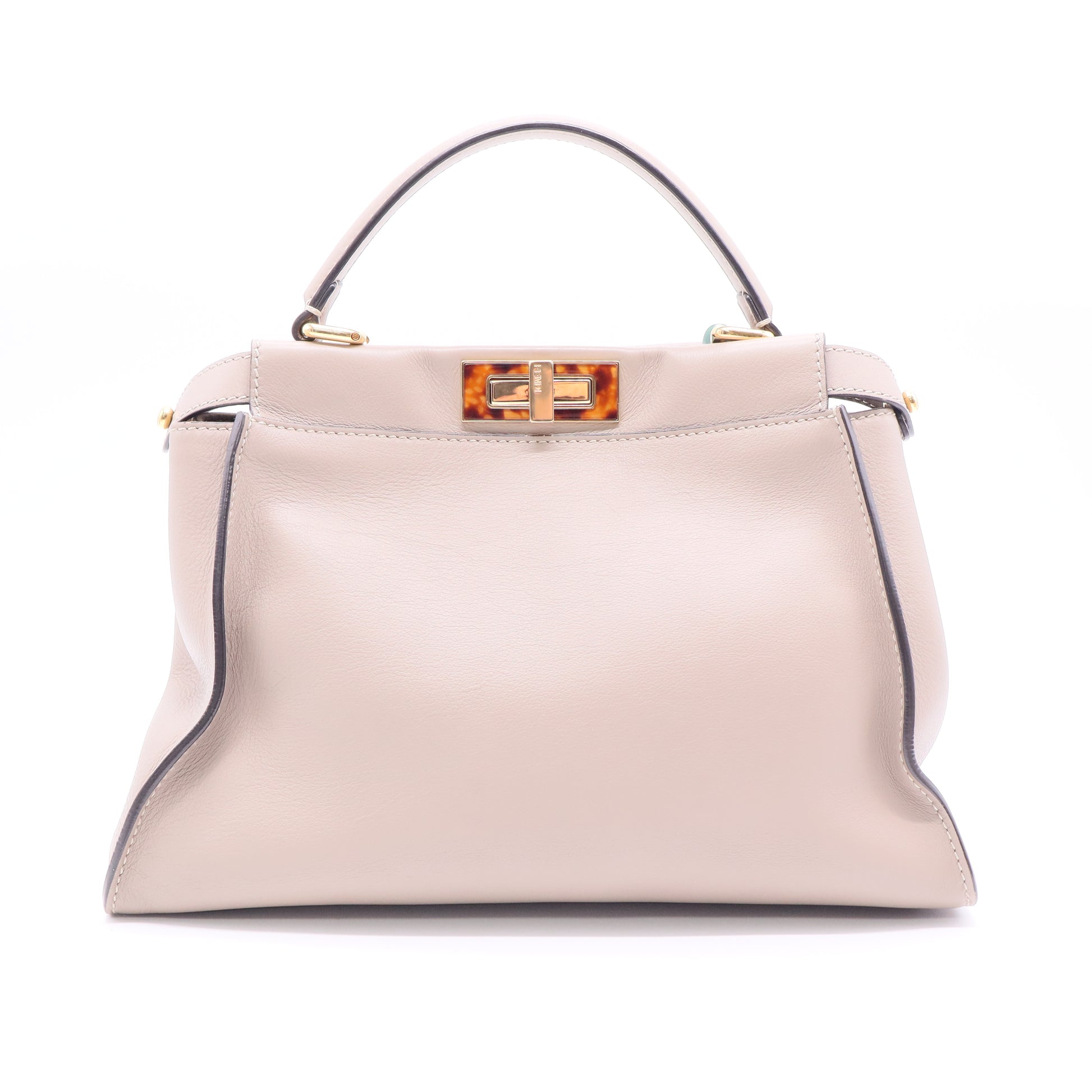 Fendi Peekaboo Bag Rigid Leather Regular  twins LDJ2553