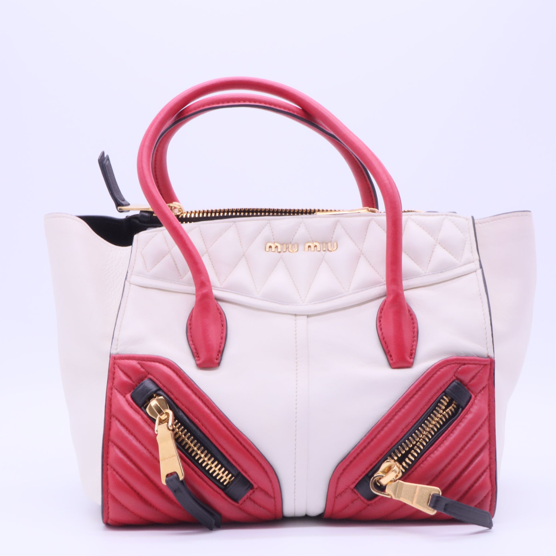 Biker Nappa Twin Pocket Satchel for Gisel