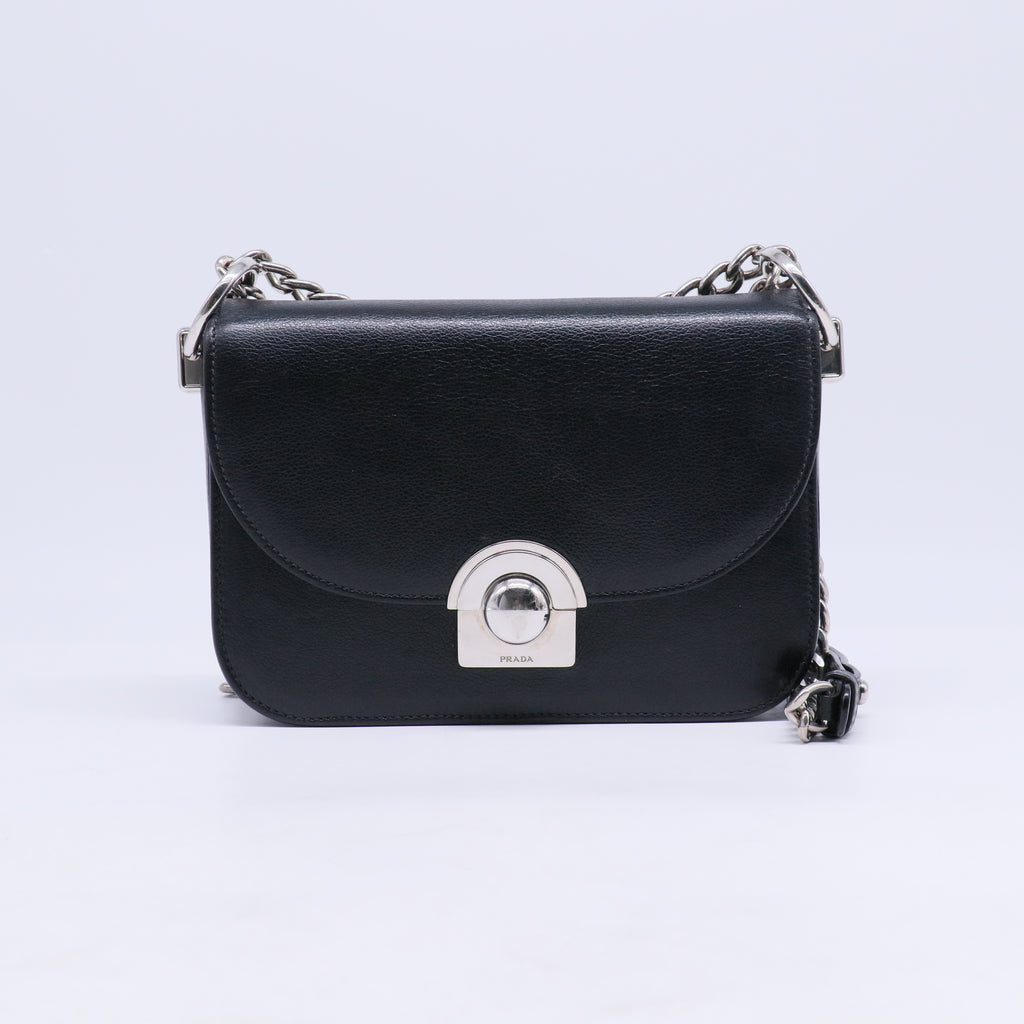 Glace Calfskin Arcade Crossbody Bag Lacca B21659