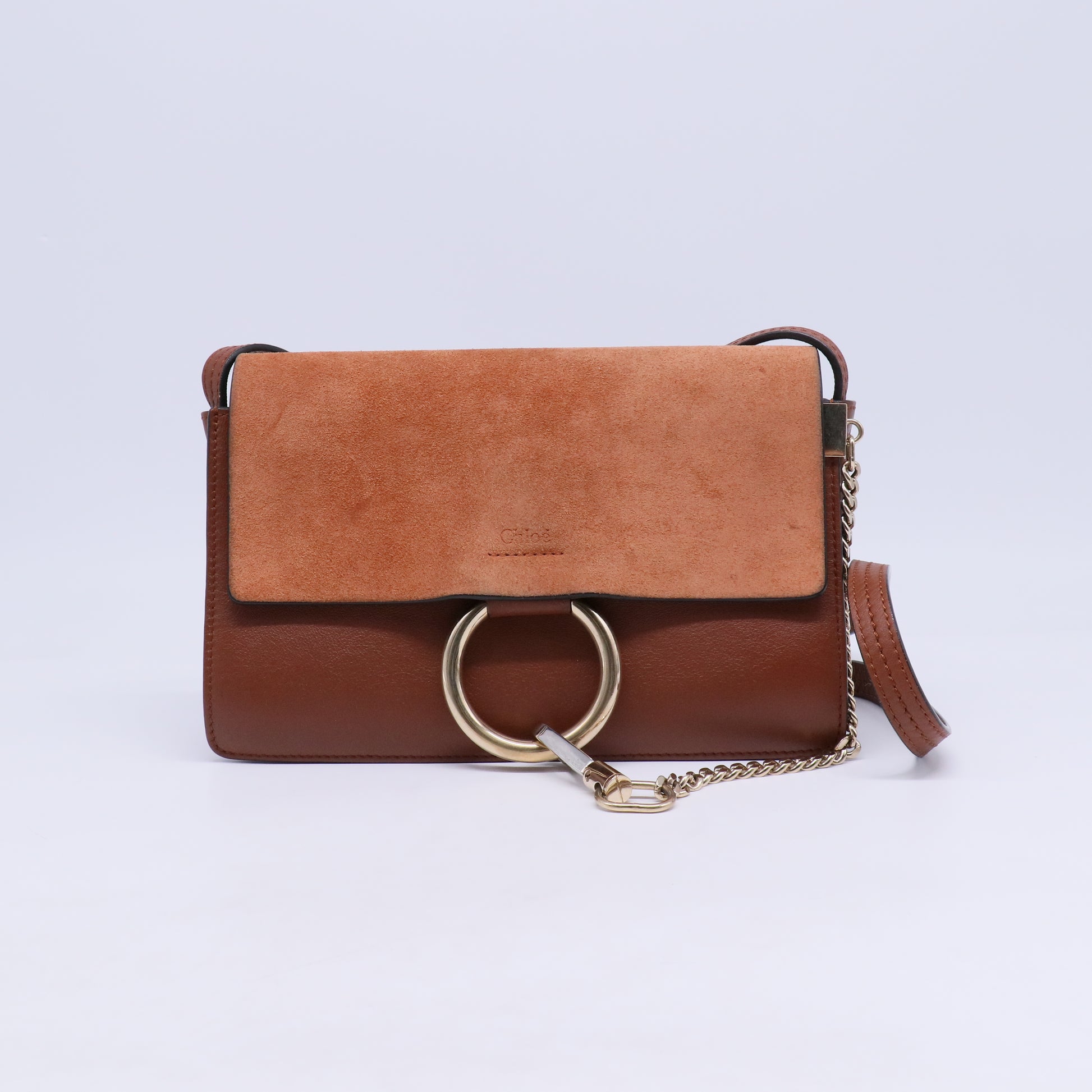 Faye Shoulder Bag Leather and Suede B21692