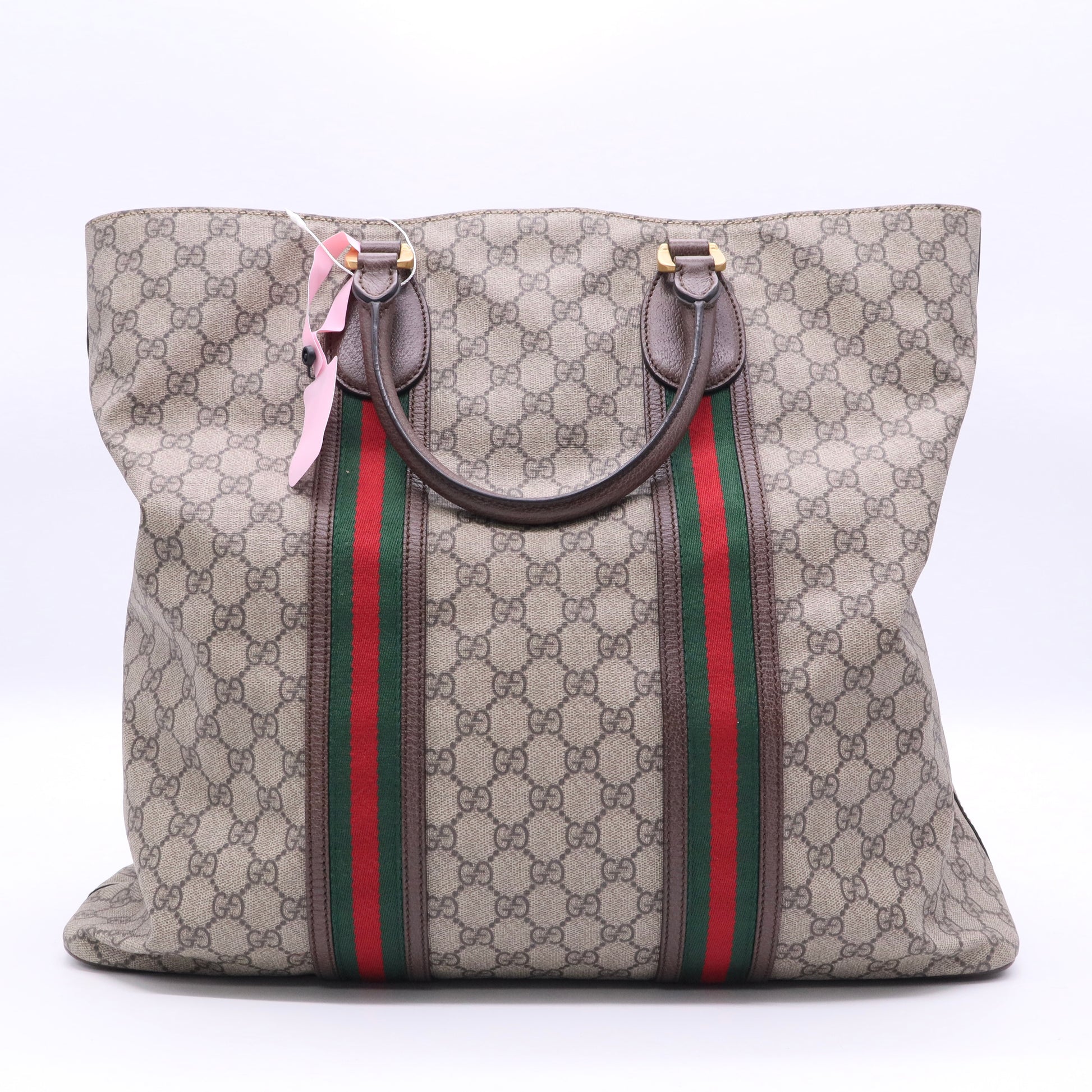 Gucci Monogram Lovely Heart Top Handle Dark Brown Twins LDJ3317