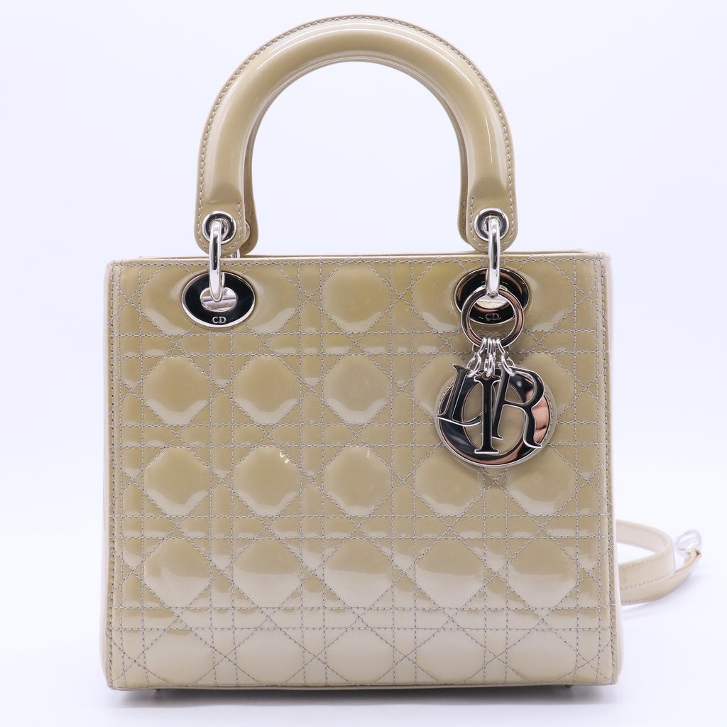Lady Dior Bag Cannage Quilt Patent Medium B12407