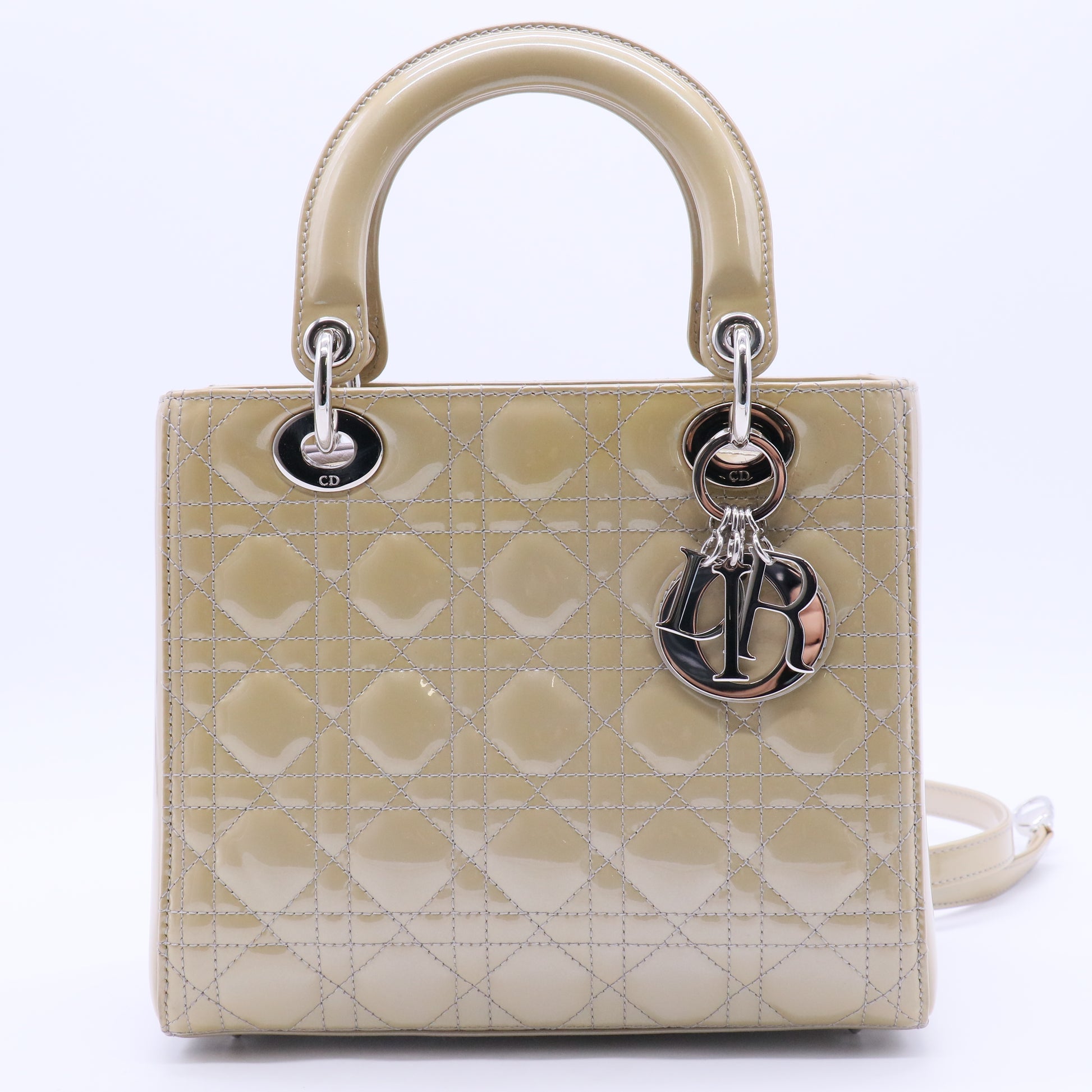 Lady Dior Bag Cannage Quilt Patent Medium B12407
