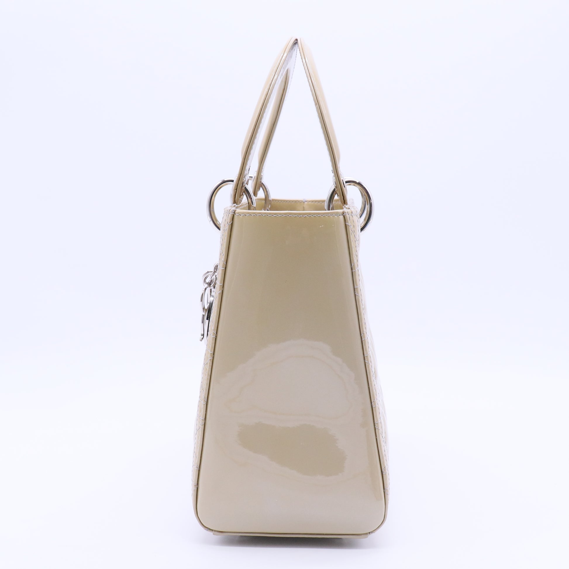 Lady Dior Bag Cannage Quilt Patent Medium B12407