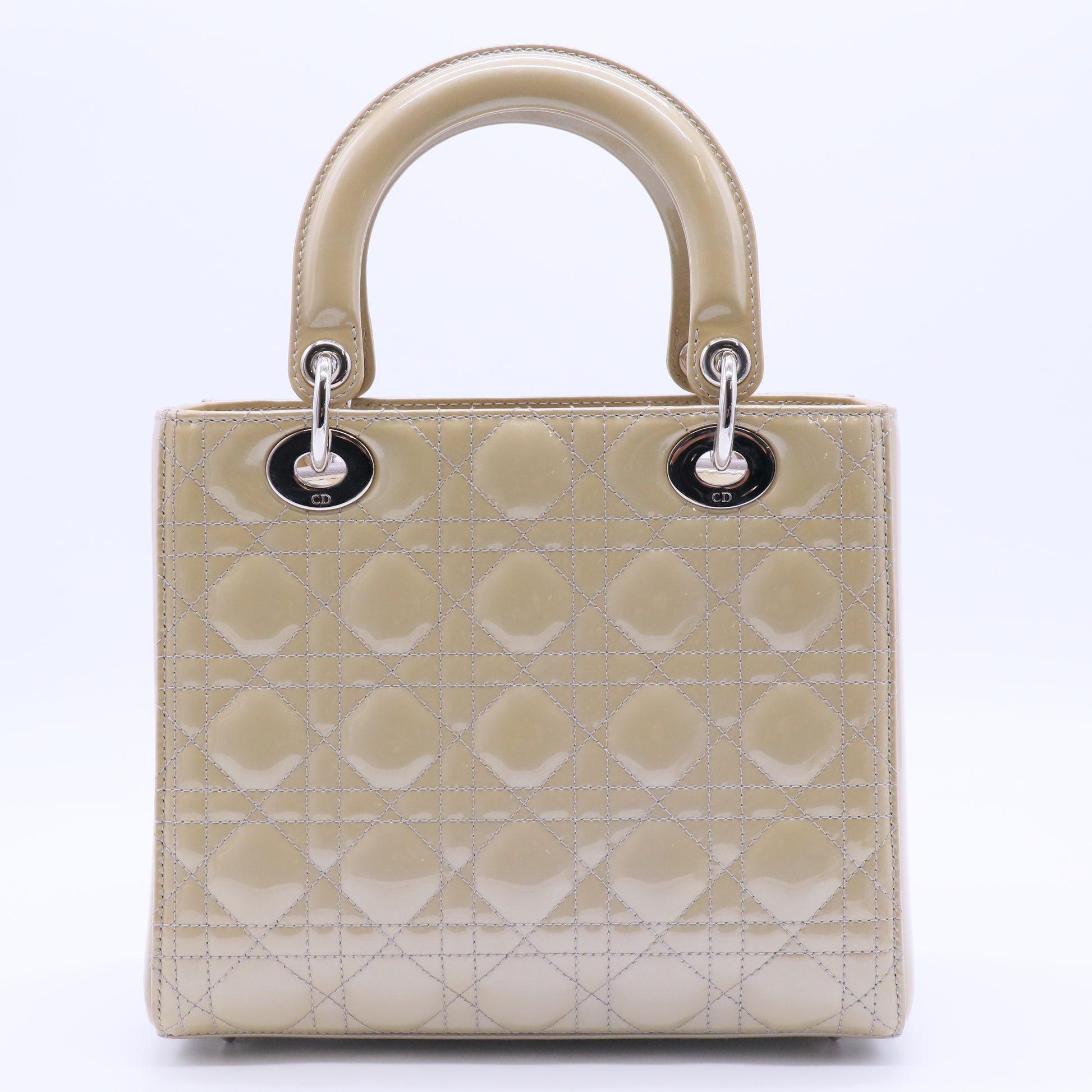 Lady Dior Bag Cannage Quilt Patent Medium B12407