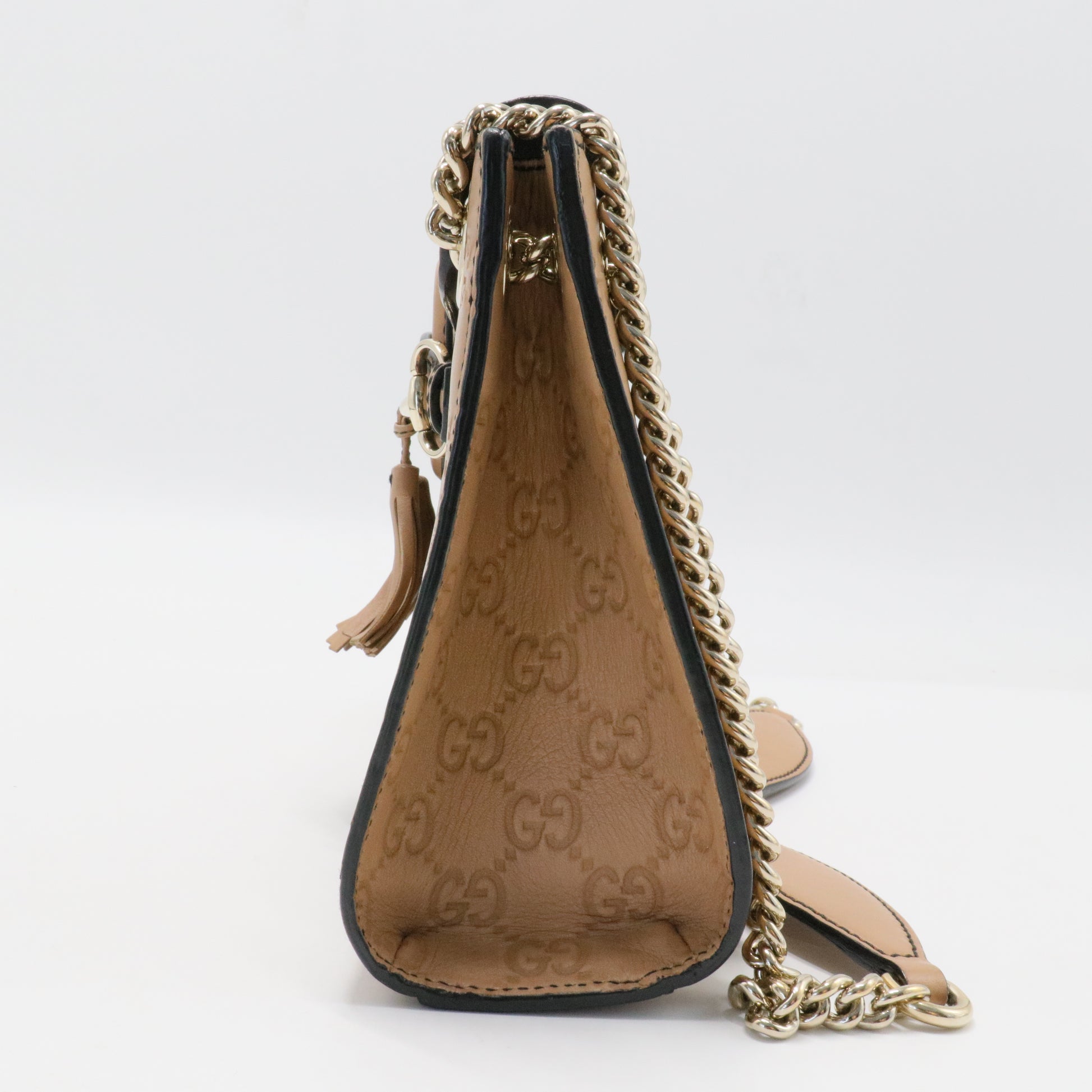 Emily Chain Flap Shoulder Bag Guccissima Leather Small
