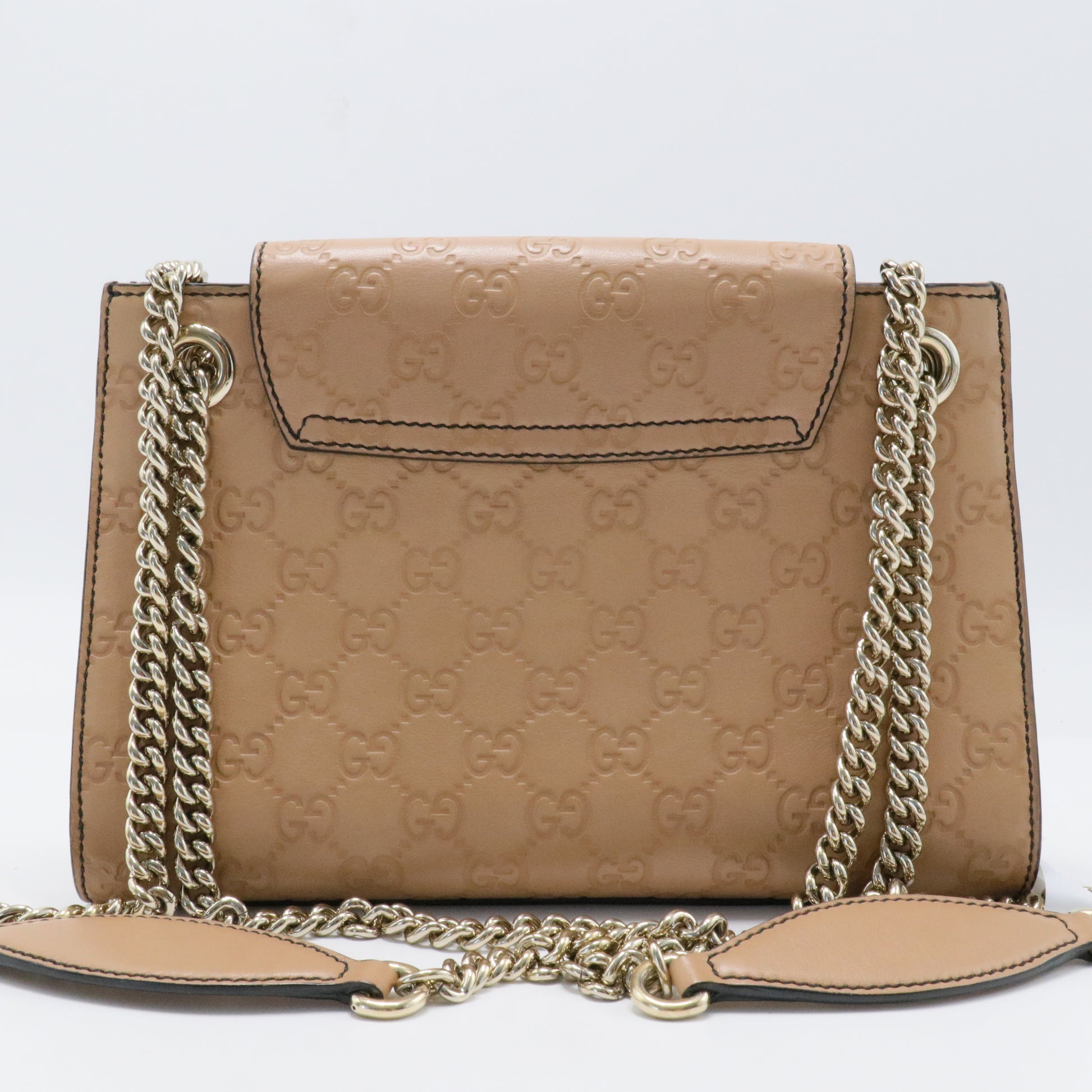 Emily Chain Flap Shoulder Bag Guccissima Leather Small