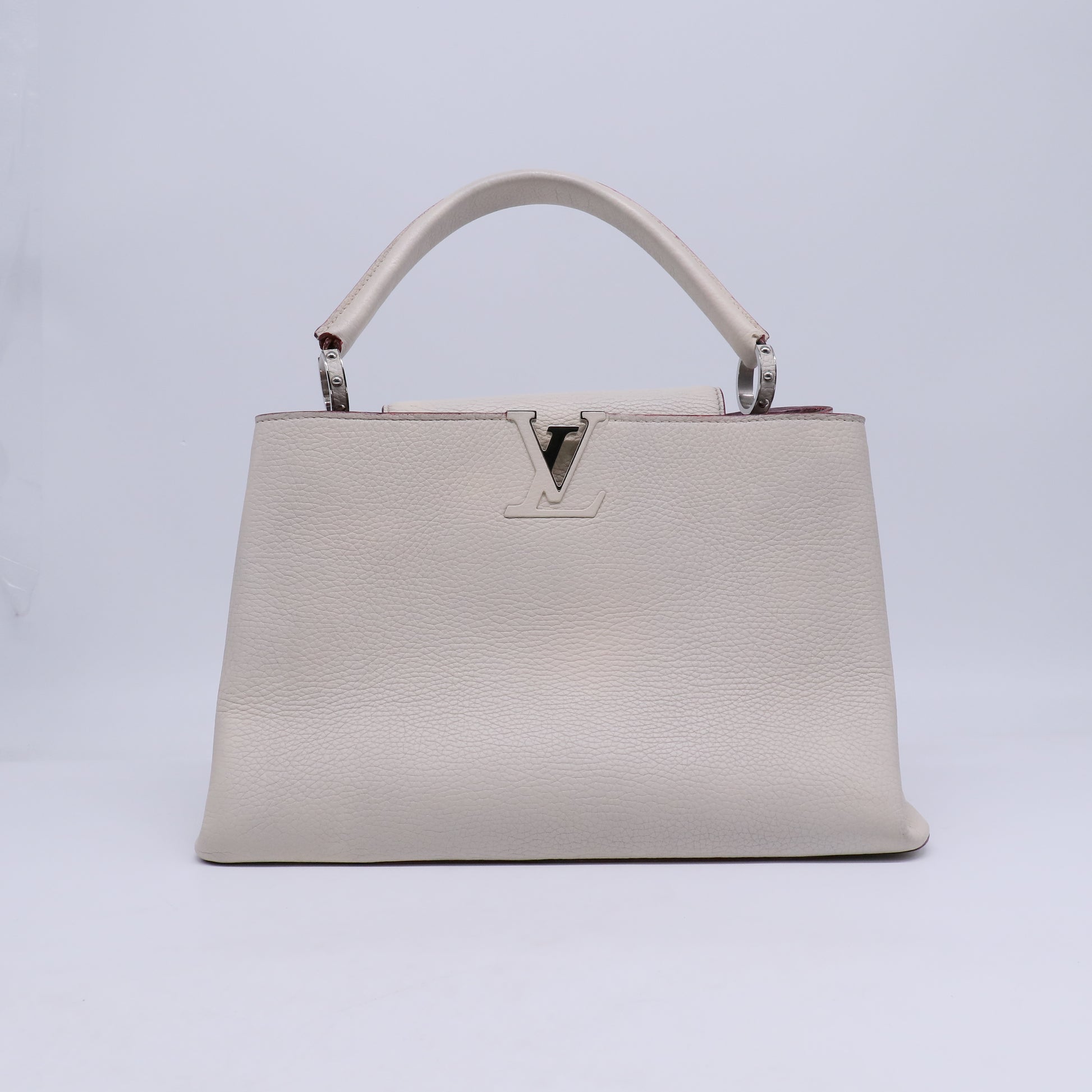 Taurillon Capucines MM Blanc Casse B21117