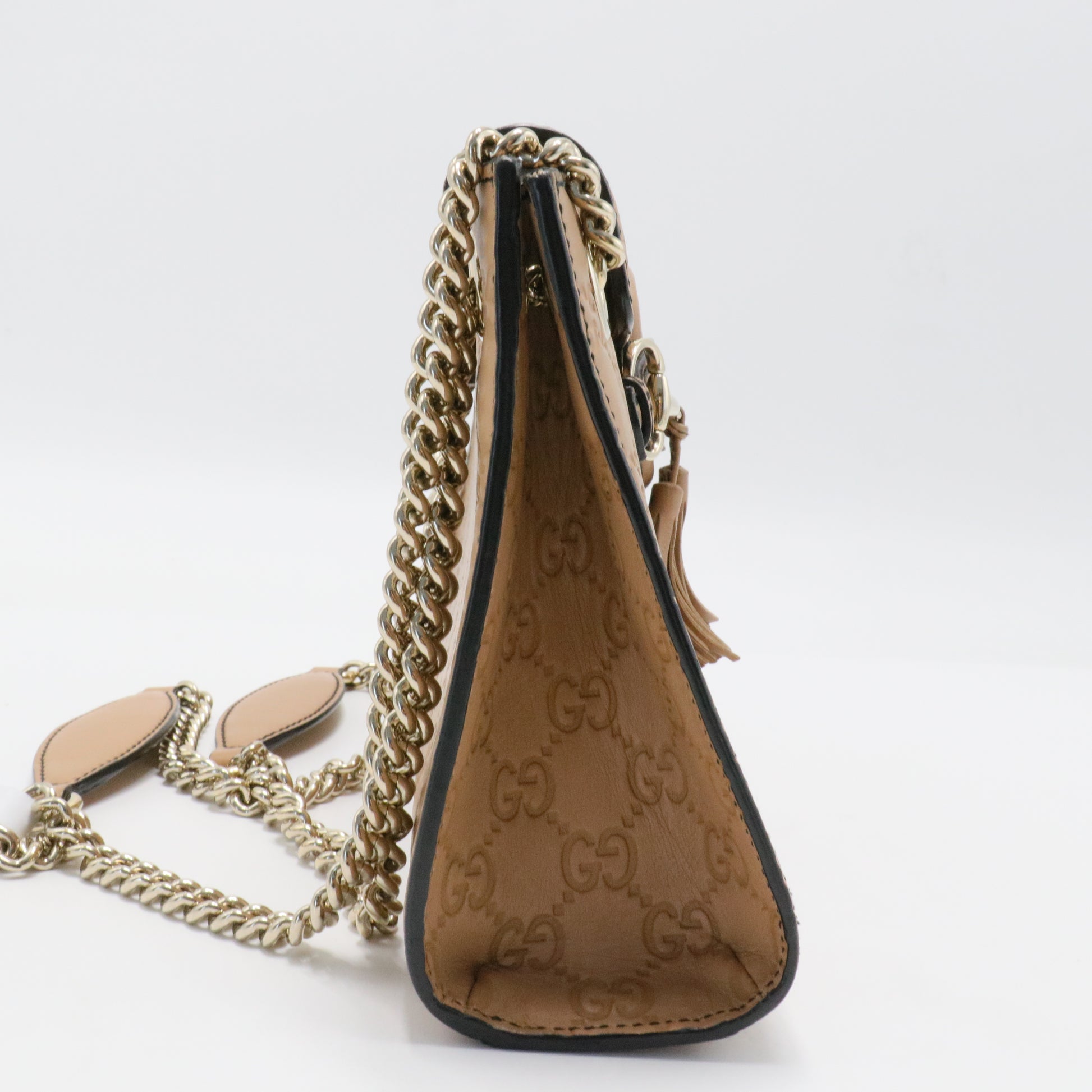 Emily Chain Flap Shoulder Bag Guccissima Leather Small