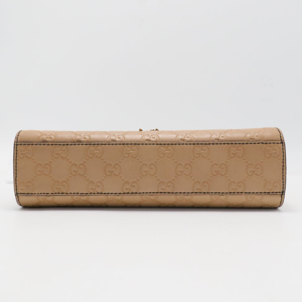 Emily Chain Flap Shoulder Bag Guccissima Leather Small