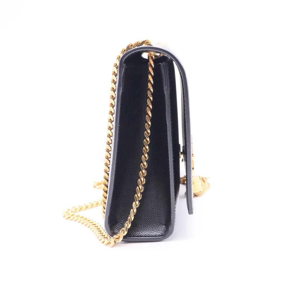 Saint Laurent Classic Monogram Tassel Crossbody Bag Grainy Leather twins