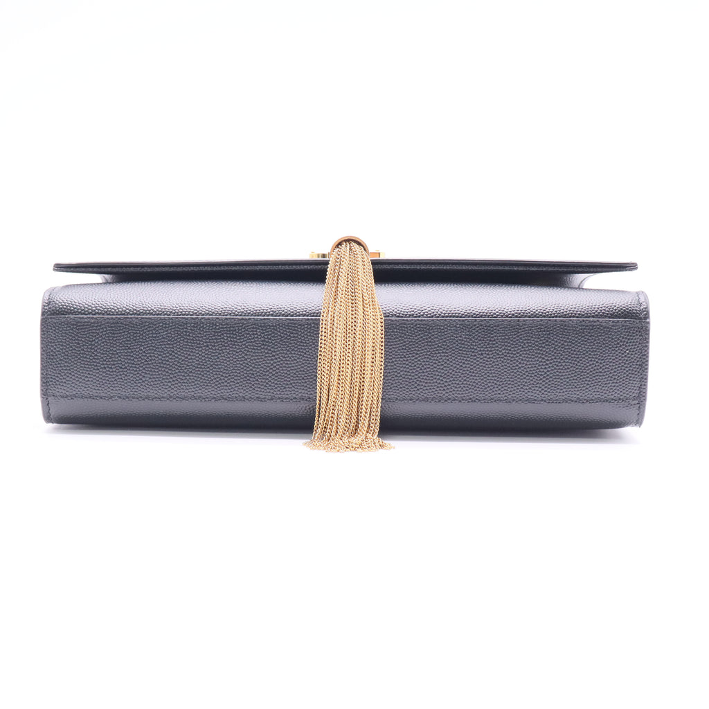 Saint Laurent Classic Monogram Tassel Crossbody Bag Grainy Leather twins