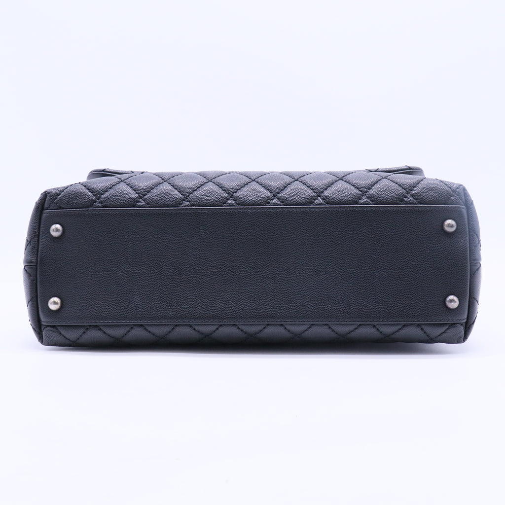 Medium Lizard-Trimmed Coco Handle Bag B20091