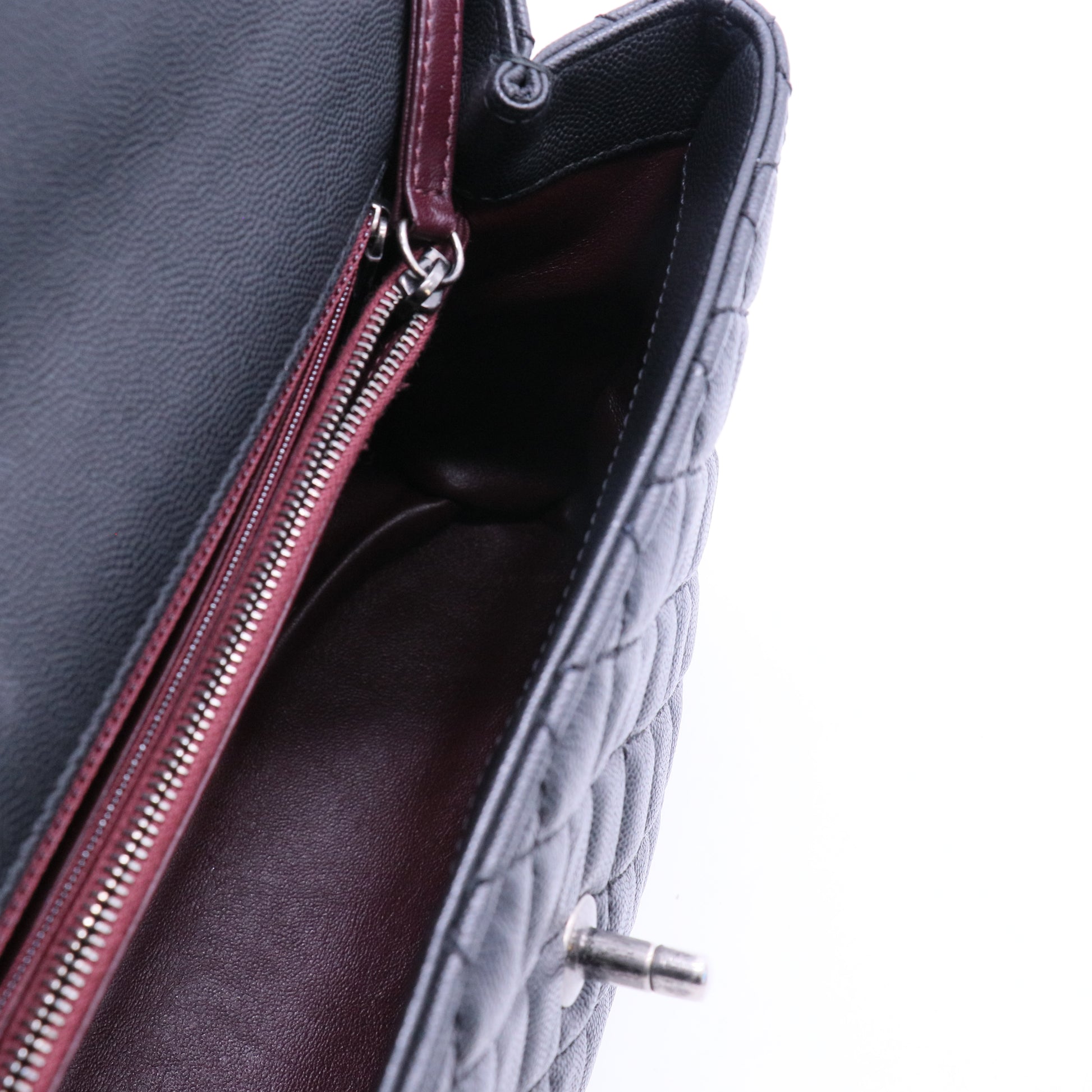 Medium Lizard-Trimmed Coco Handle Bag B20091