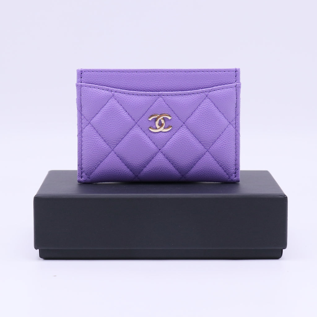 Chanel Classic Quilted Flat Card Holder W22293
