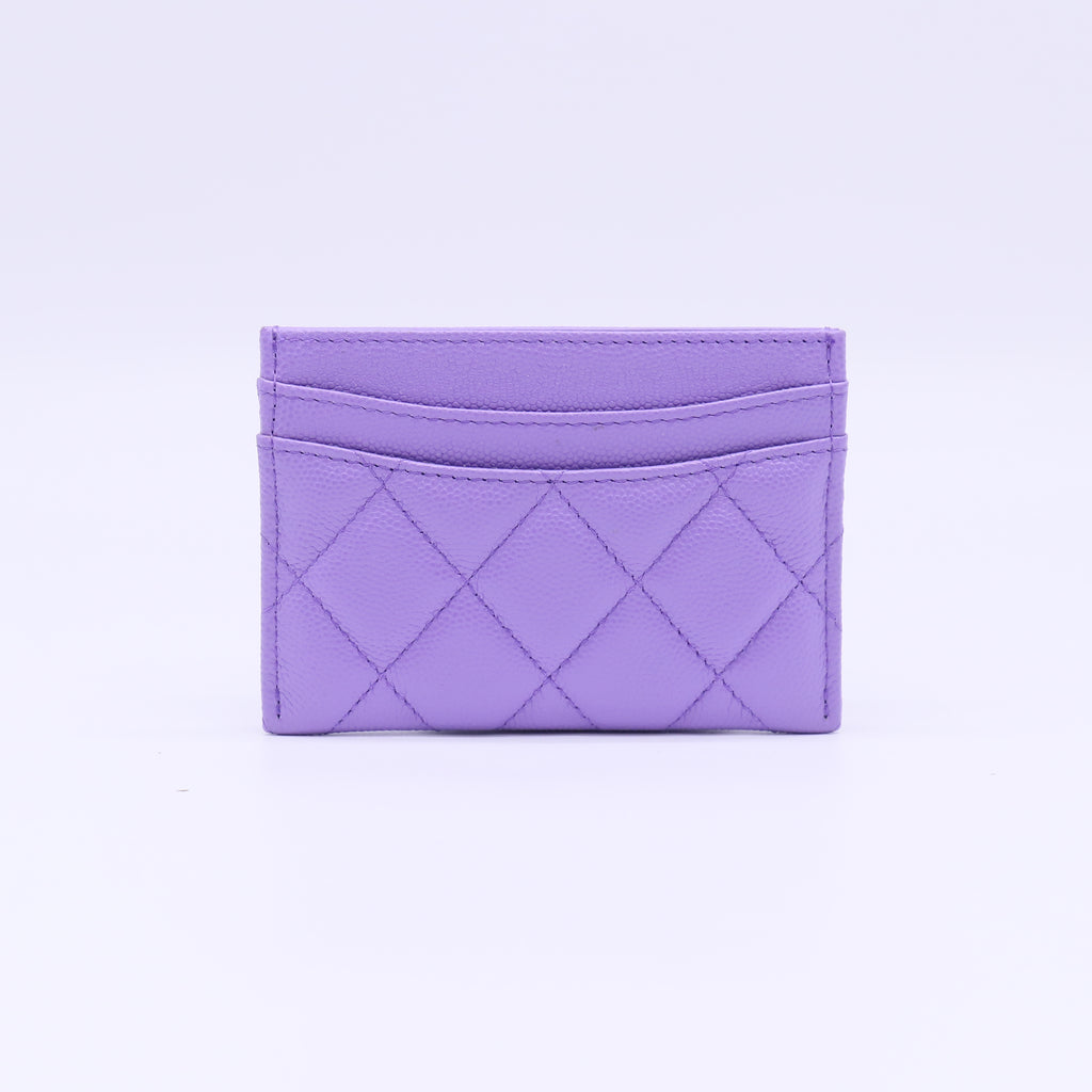 Chanel Classic Quilted Flat Card Holder W22293