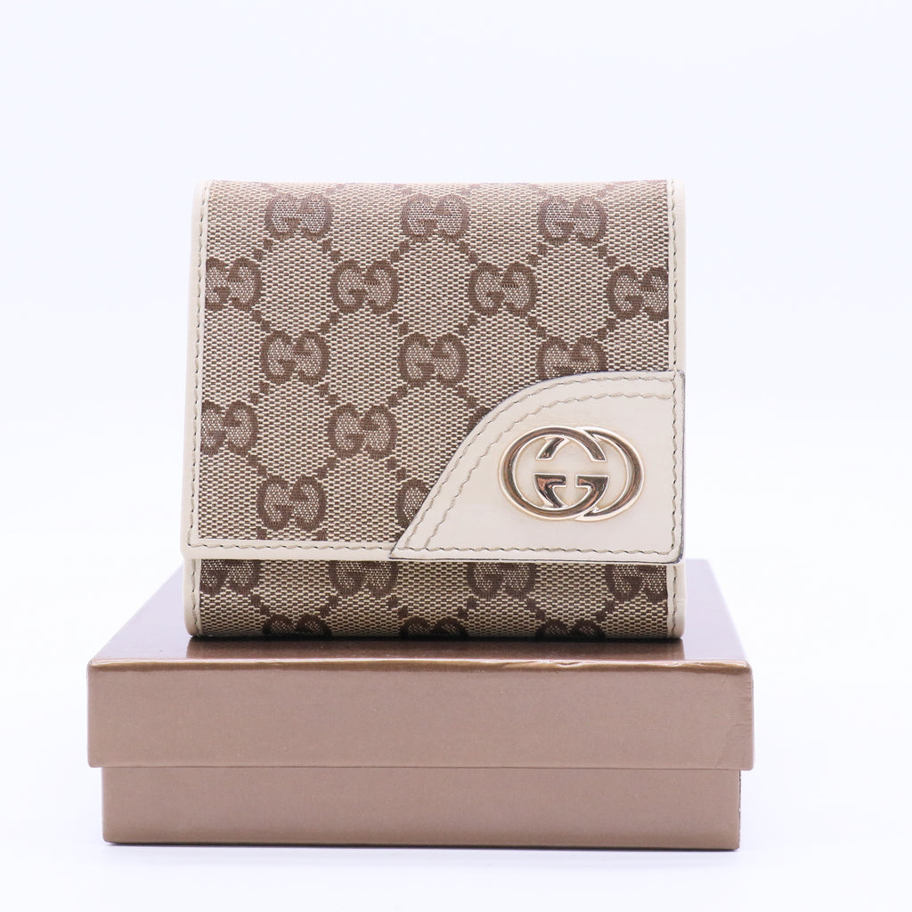 New Britt GG Canvas Compact Wallet W20061