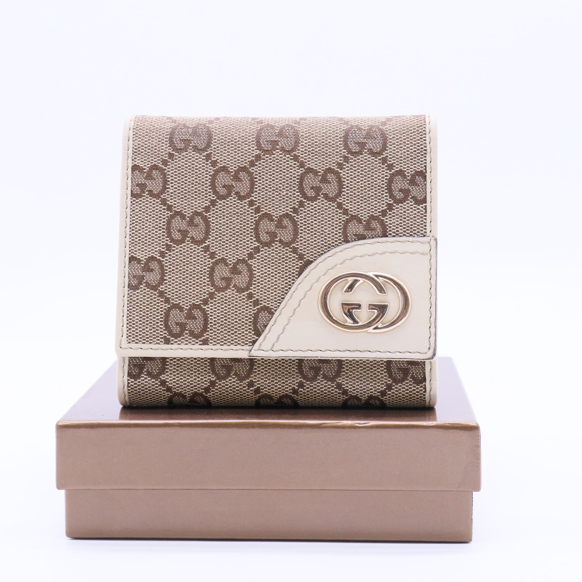 New Britt GG Canvas Compact Wallet W20061