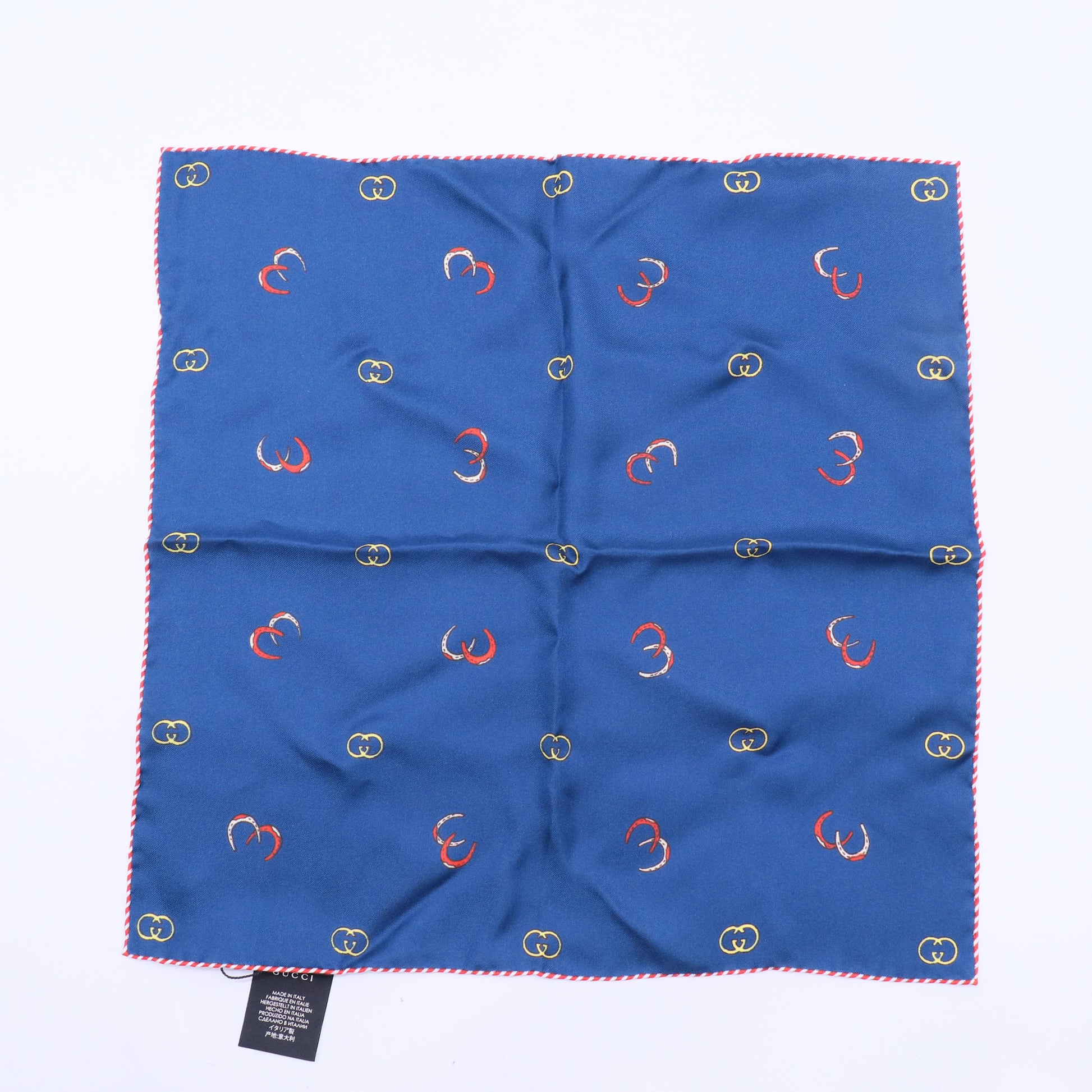 Interlocking G Silk Scarf Blue W20093