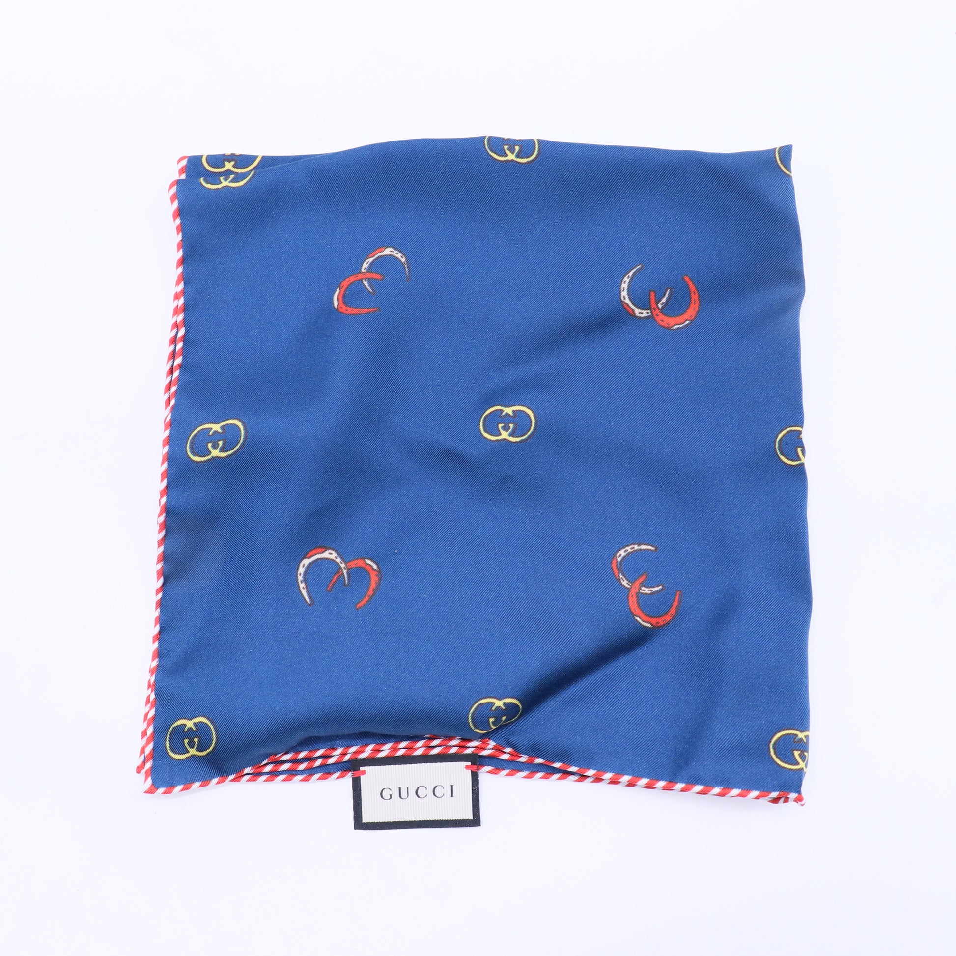 Interlocking G Silk Scarf Blue W20093