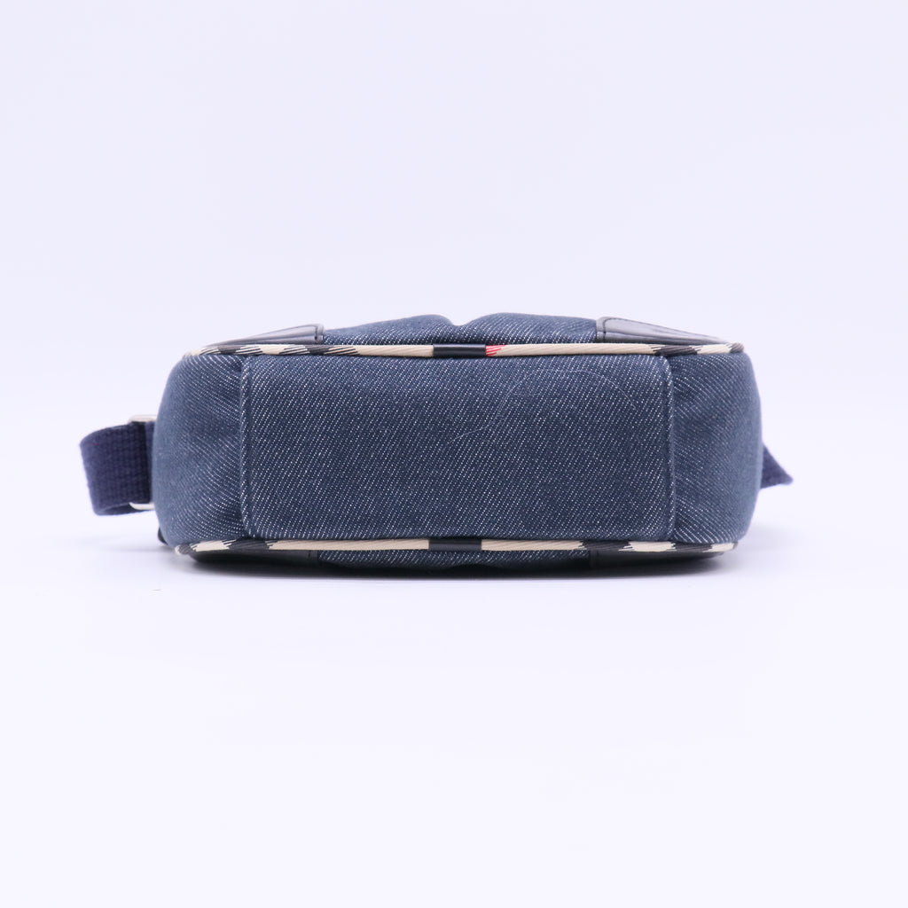 Burberry London Denim Nova Check Shoulder Bag B22948