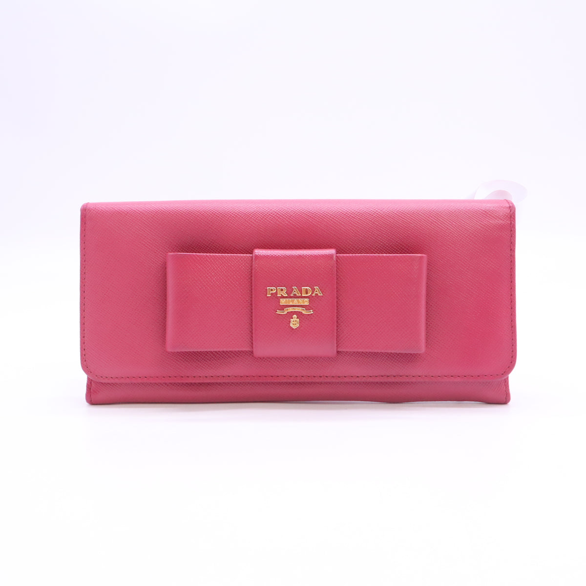 Prada Saffiano Fiocco Continental Bow Wallet W23420