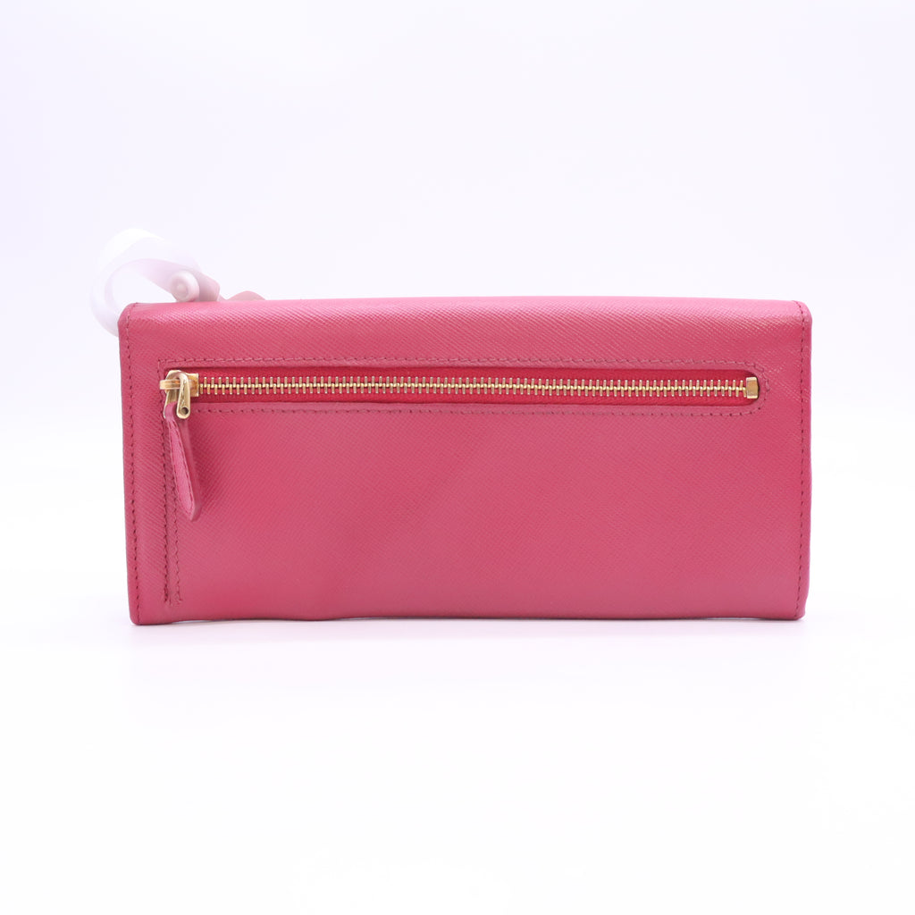 Prada Saffiano Fiocco Continental Bow Wallet W23420