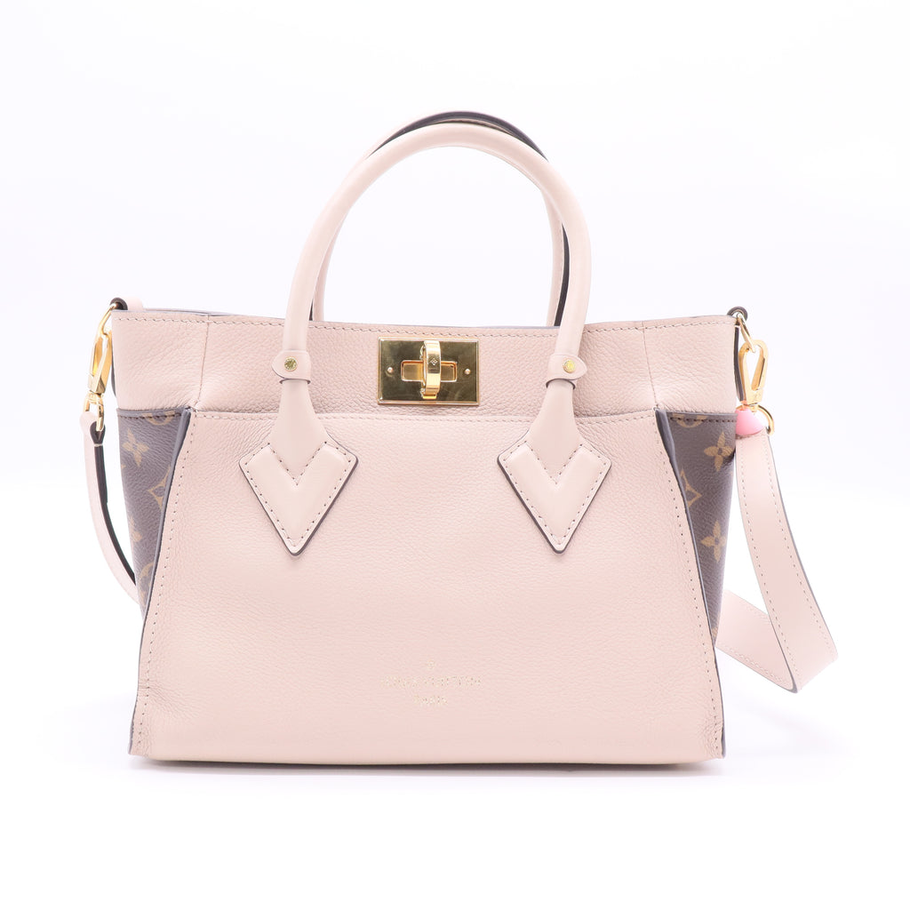 Louis Vuitton On My Side Tote Leather with Monogram Canvas PM twins LDJ2555