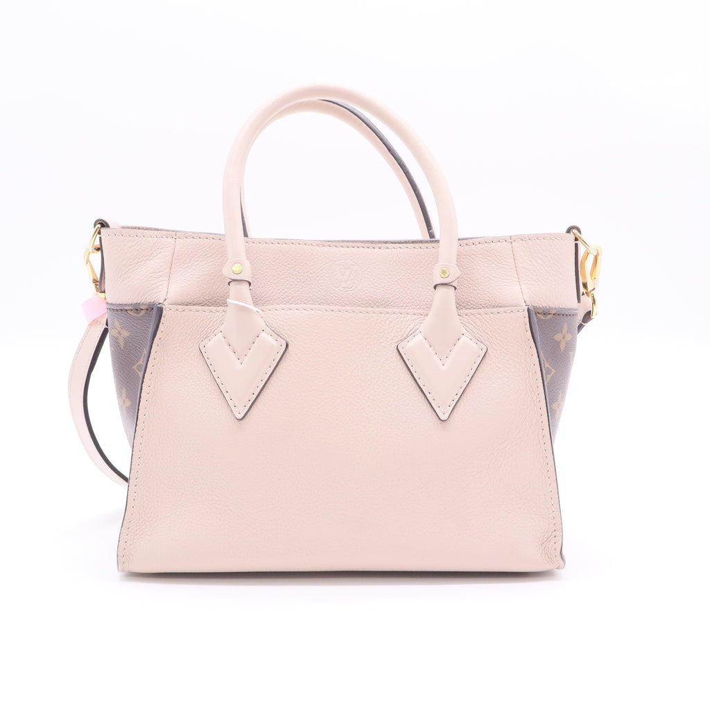 Louis Vuitton On My Side Tote Leather with Monogram Canvas PM twins LDJ2555