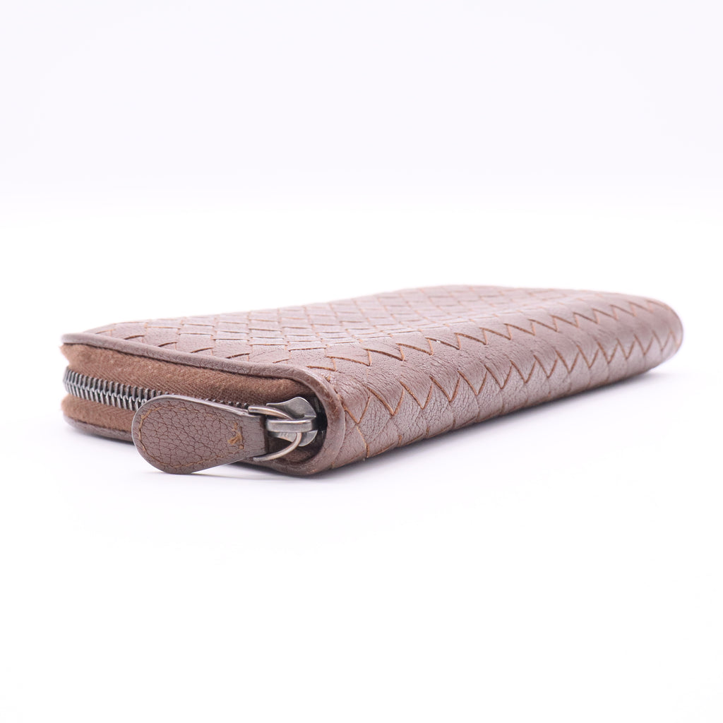 Bottega Veneta Intrecciato Zip Intrecciato Weave Wallet Twins