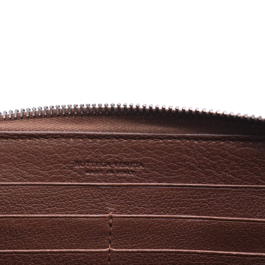 Bottega Veneta Intrecciato Zip Intrecciato Weave Wallet Twins