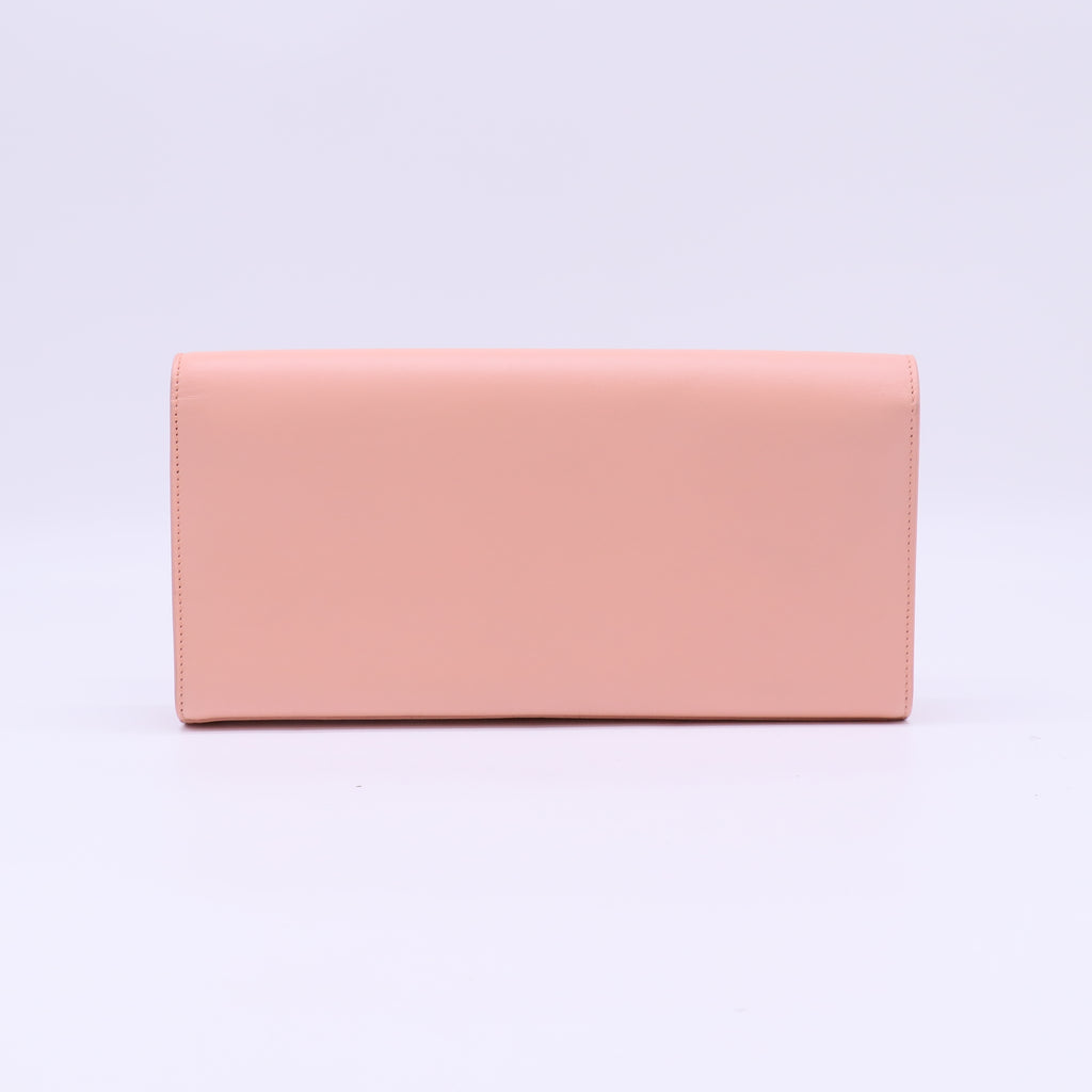 Saint Laurent Peach Leather Kate Tassel Clutch B22604